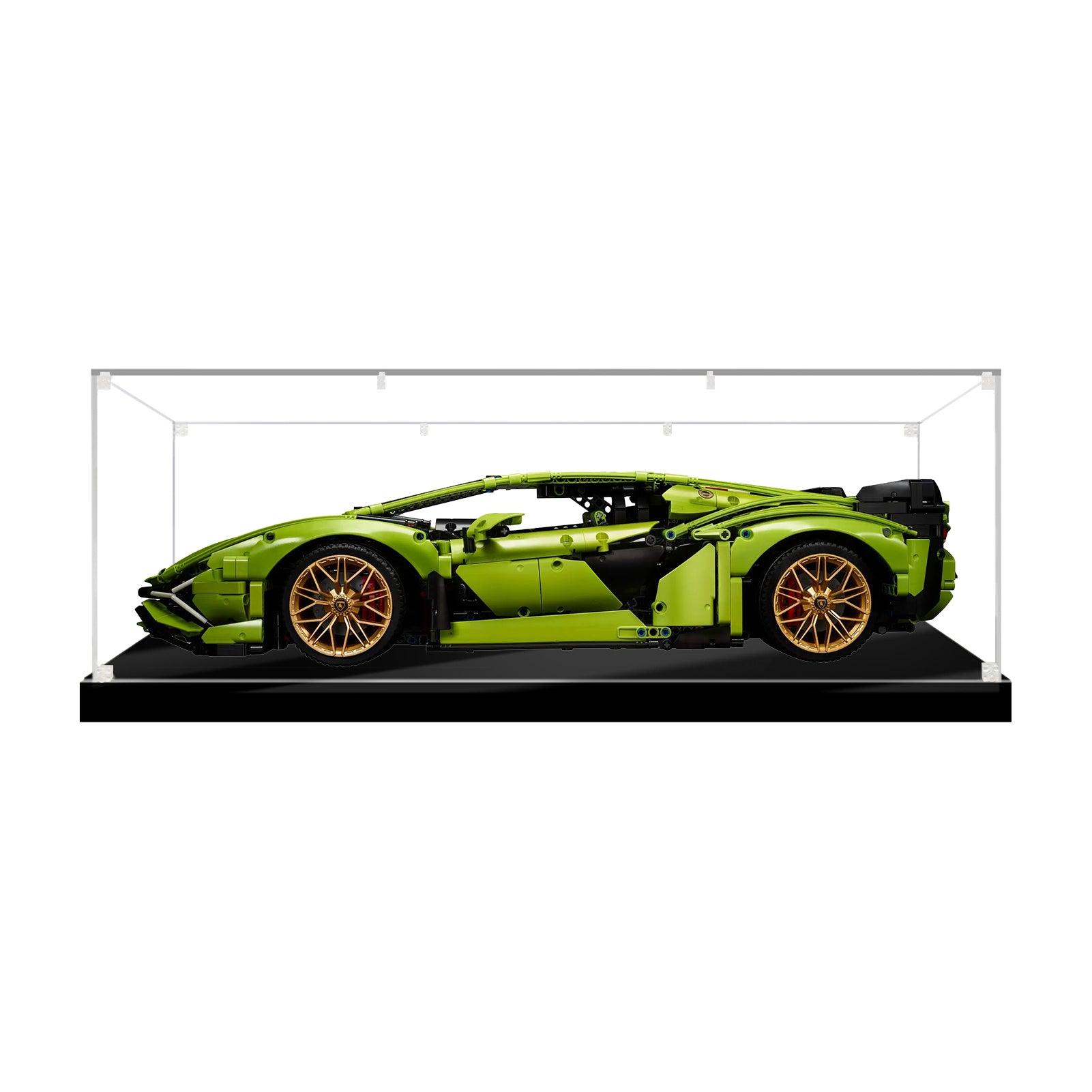 Acrylic Display Case for LEGO 1:8 Scale Model Cars - Compatible with Sets 42083, 42096, 42125, 42056, 42115, 42172 - Perfect for Showcasing & Protecting Your LEGO Car Collection at Home or Office