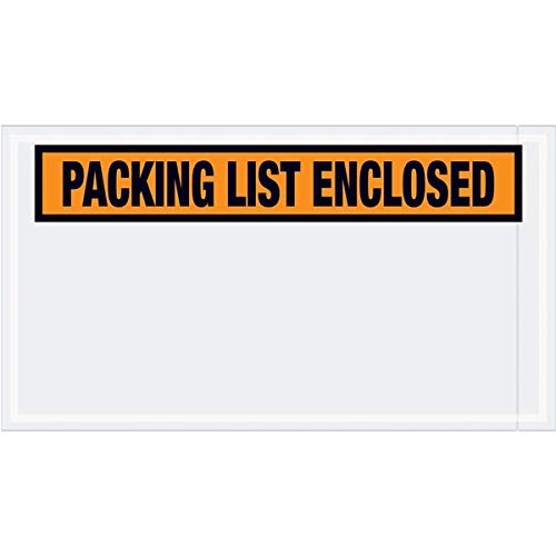 TapePlanet Colored Packing List Envelopes - 5.5 x 10 Inches, Orange (1000/Case) - Ideal for Shipping, Mailing & Office Organization