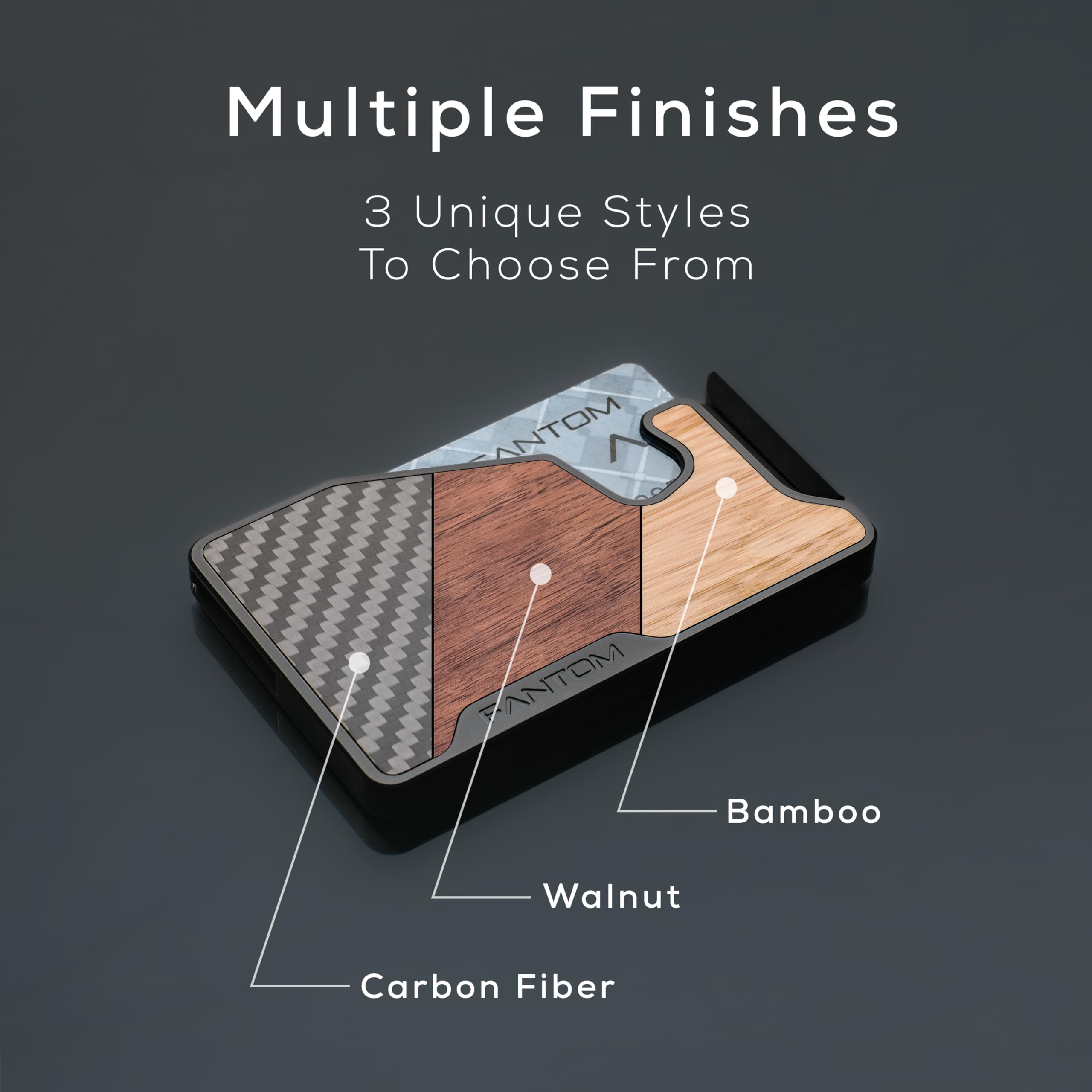 FANTOM X Ultra Slim RFID Blocking Aluminum Card Holder Wallet - Holds 7-13 Credit Cards | Carbon Fiber Design for Men & Women | Perfect for Travel, Business & Everyday Use