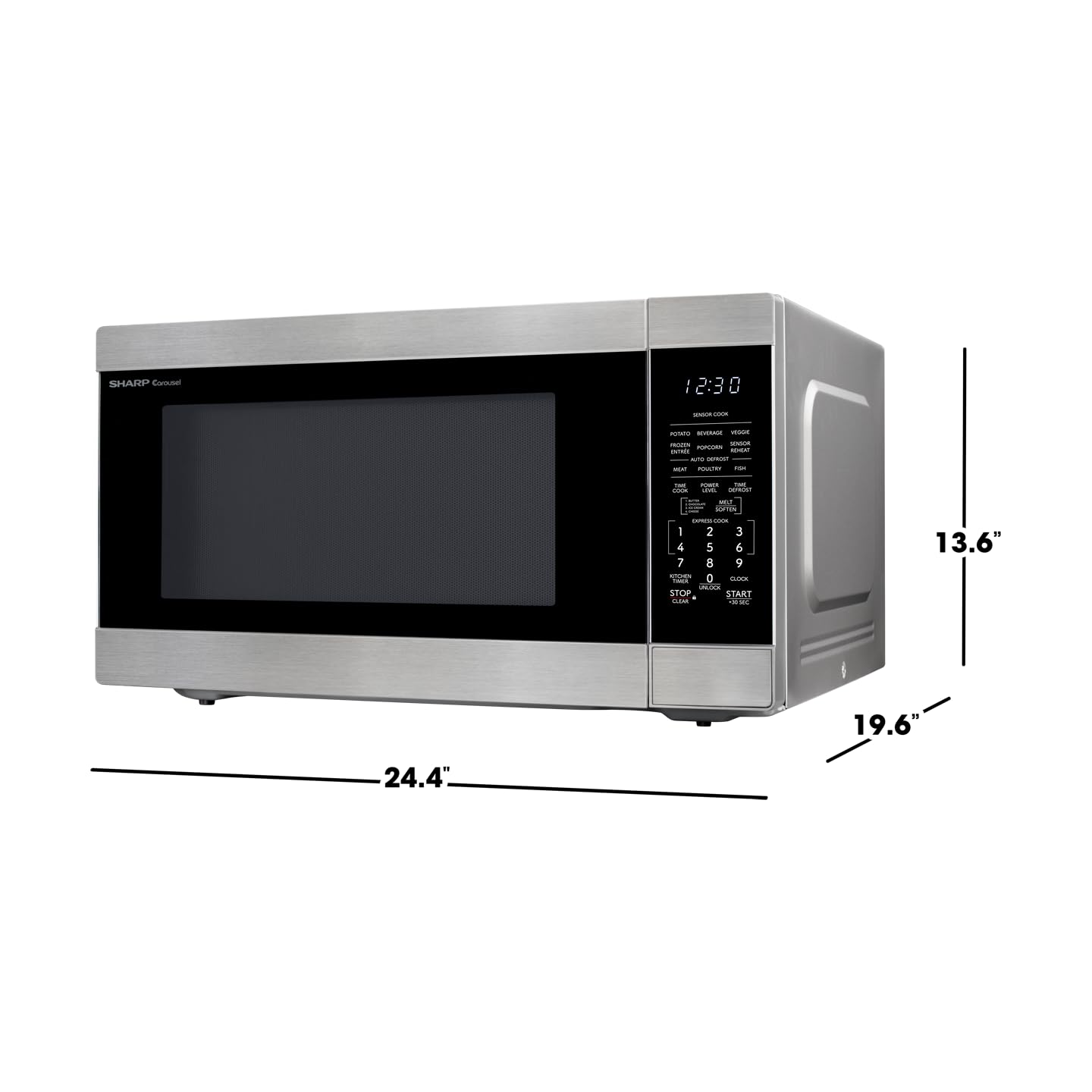 SHARP SMC2266KS 2.2 CuFt Stainless Steel Countertop Microwave Oven with 16.5