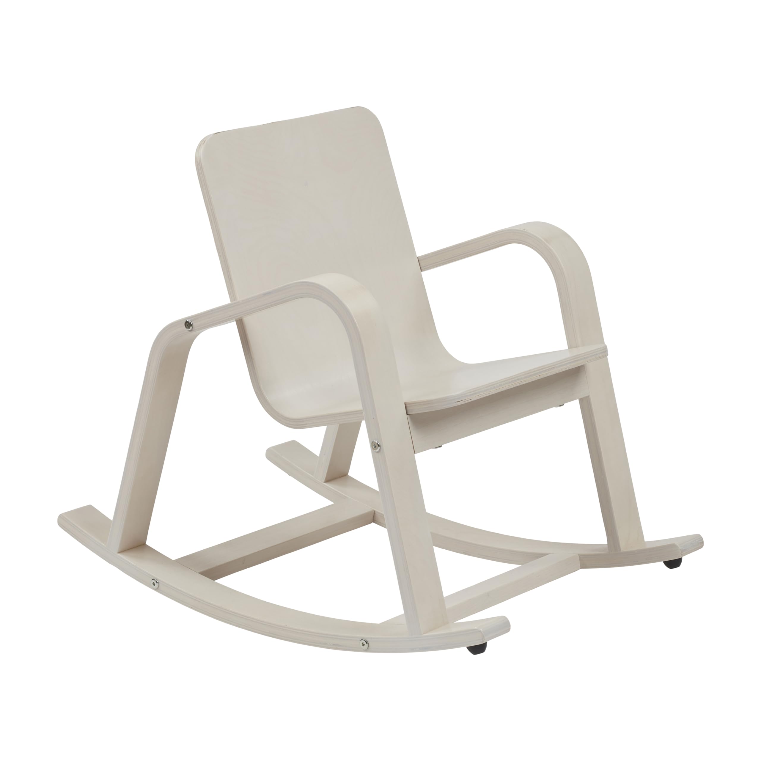 ECR4Kids Bentwood Rocking Chair for Kids - Natural Wood Toddler Rocker with White Wash Finish | Perfect for Nursery, Classroom, or Playroom Furniture