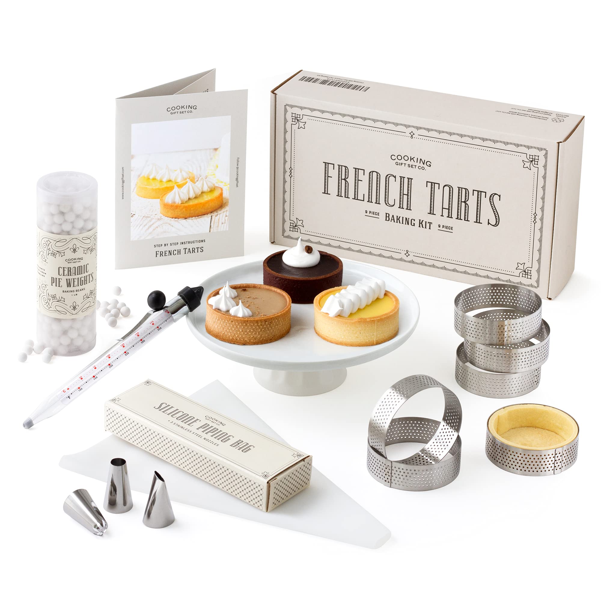 Premium French Tart Baking Kit - Complete Set for Homemade Pastries | Perfect Baking Gift for Women, Cooking Gift for Friends & Unique Present | Ideal for Holidays, Birthdays & DIY Baking Enthusiasts