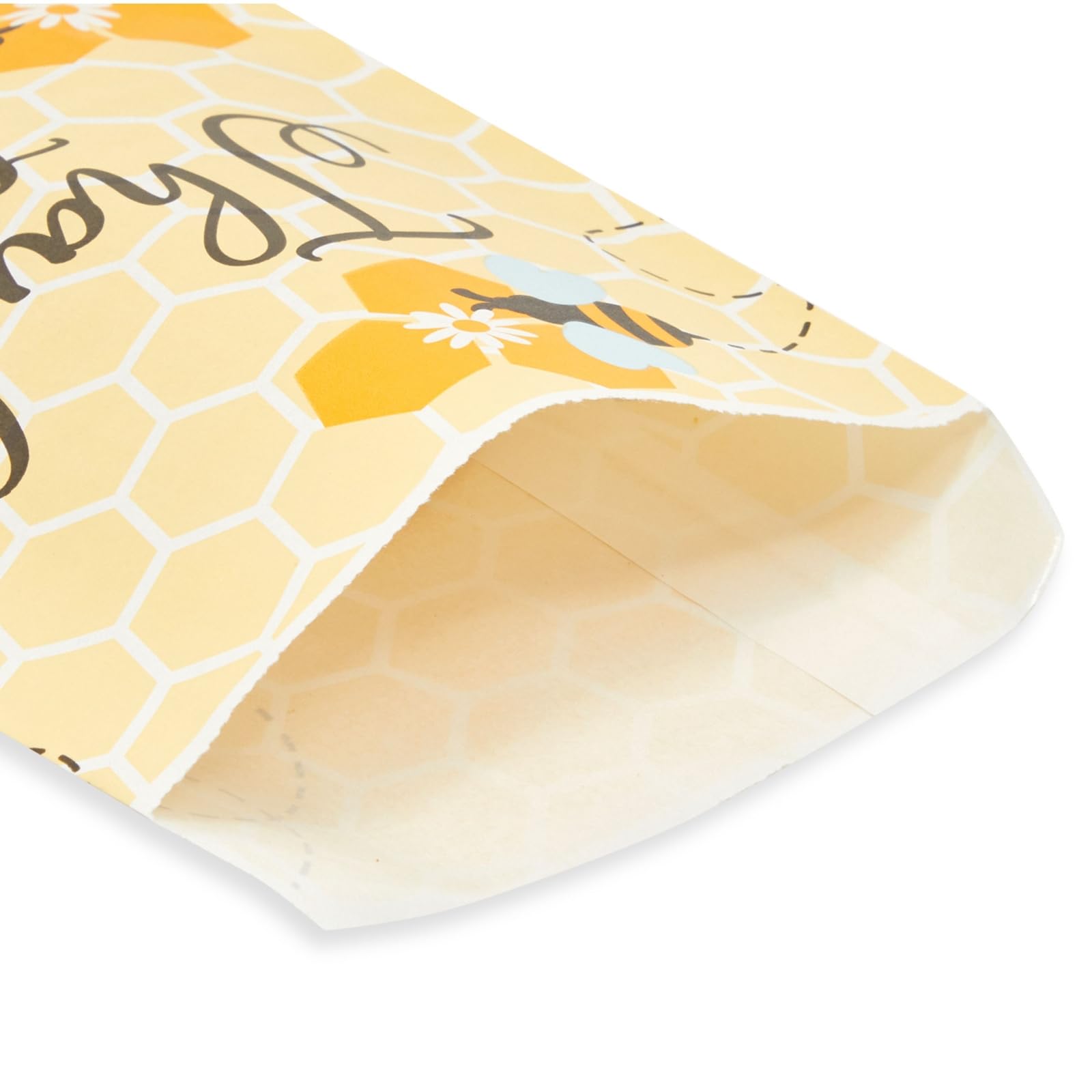 Bumble Bee Paper Treat Bags for Baby Shower & Party Favors - 5x7 Inch Goodie Bags for Gifts, Decorations (Pack of 100) - Perfect for Gender Reveals, Birthday Parties & Wedding Favors