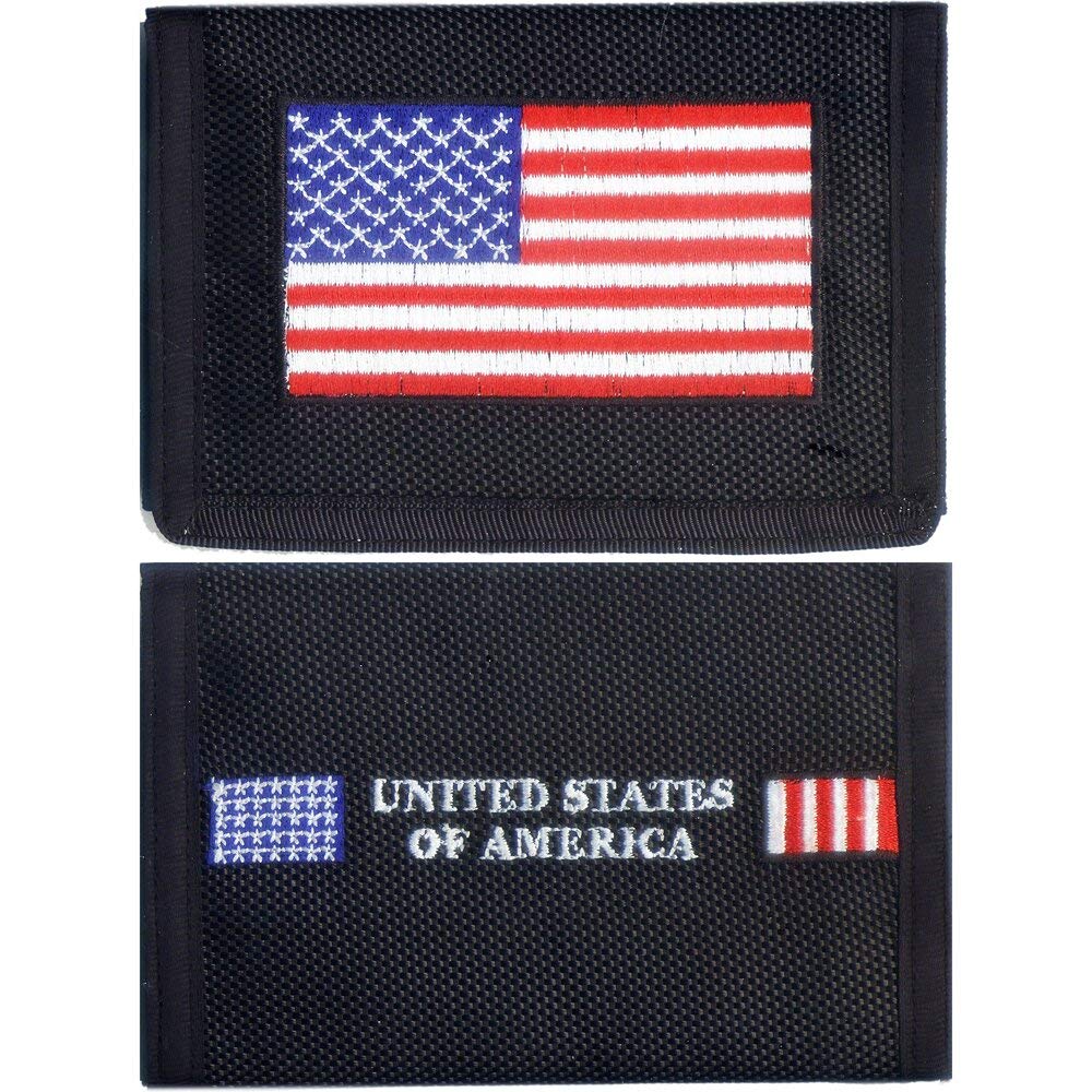 USA American Flag Heavy Duty Nylon Velcro Wallet - Patriotic Military Style Money Holder for Cash & Cards - Perfect for Veterans, Outdoor Enthusiasts & Everyday Use