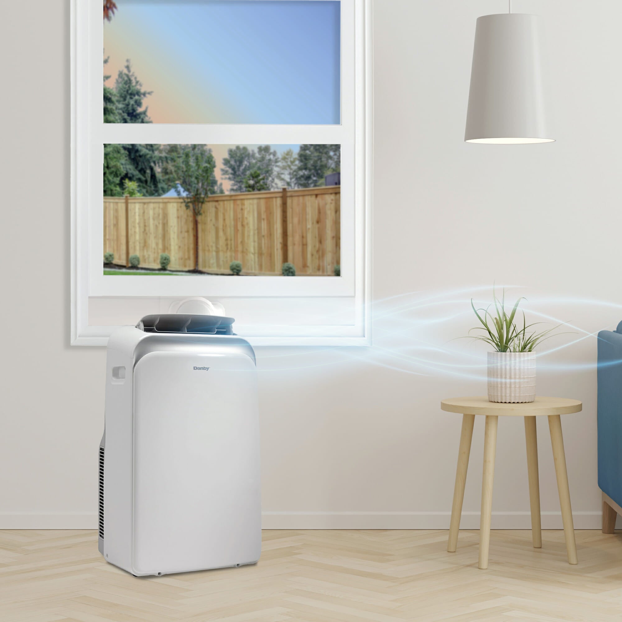 Danby DPA080B1WDB 6 12,000 BTU (8,000 SACC) Portable Air Conditioner - White | Compact Cooling for Bedroom, Office & Small Spaces | Energy Efficient & Easy Installation