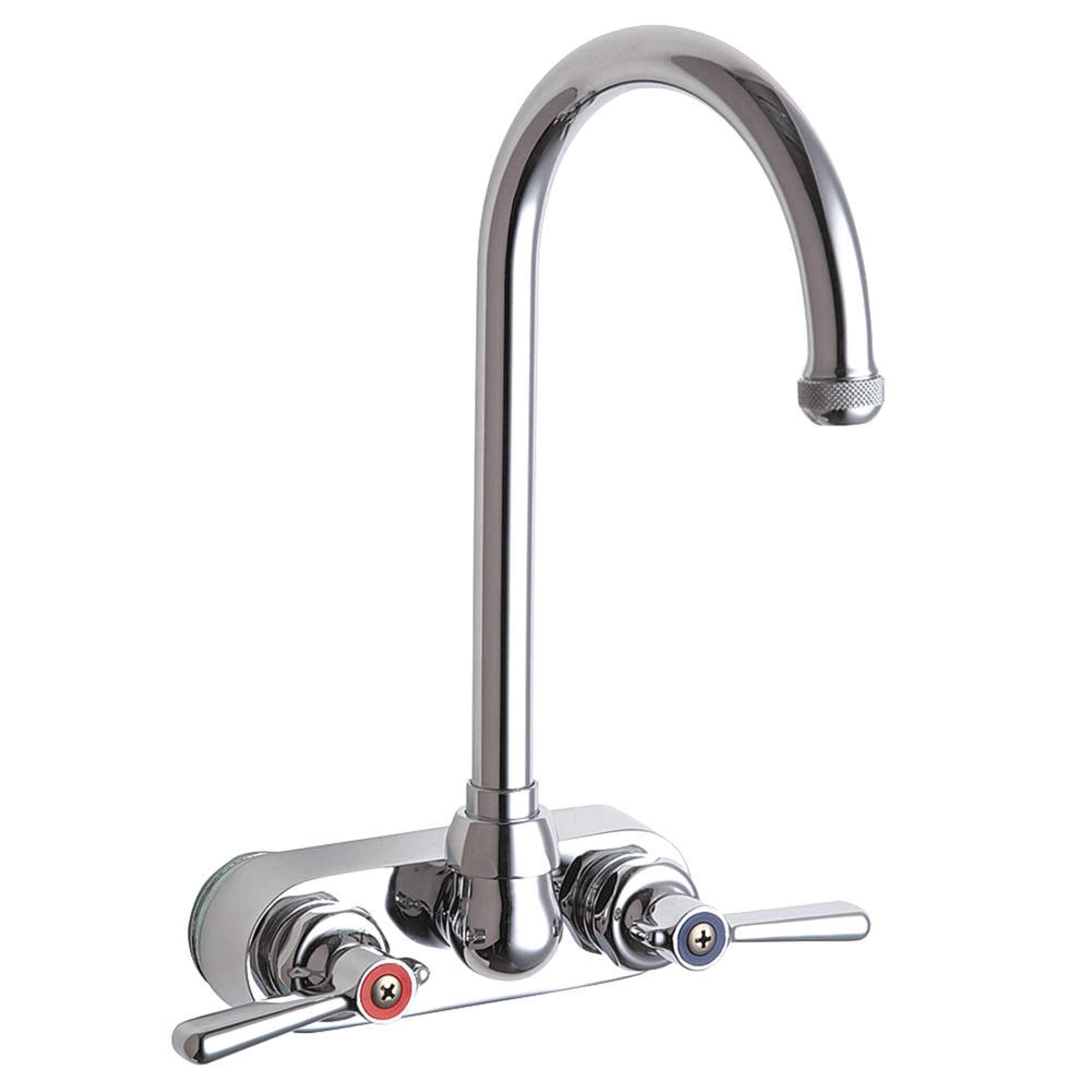 Chicago 521-GN2AE1ABCP Single Handle Hot and Cold Water Kitchen Sink Faucet - Chrome Finish for Modern Homes, Restaurants & Commercial Use