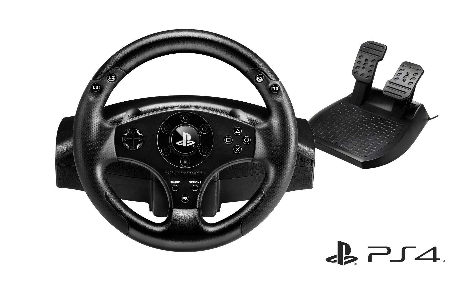Thrustmaster T80 USB Racing Wheel for PS4 & PS3 - Official Licensed Playstation Racing Wheel for Realistic Driving Simulation - Perfect for Gran Turismo, F1 & Racing Games