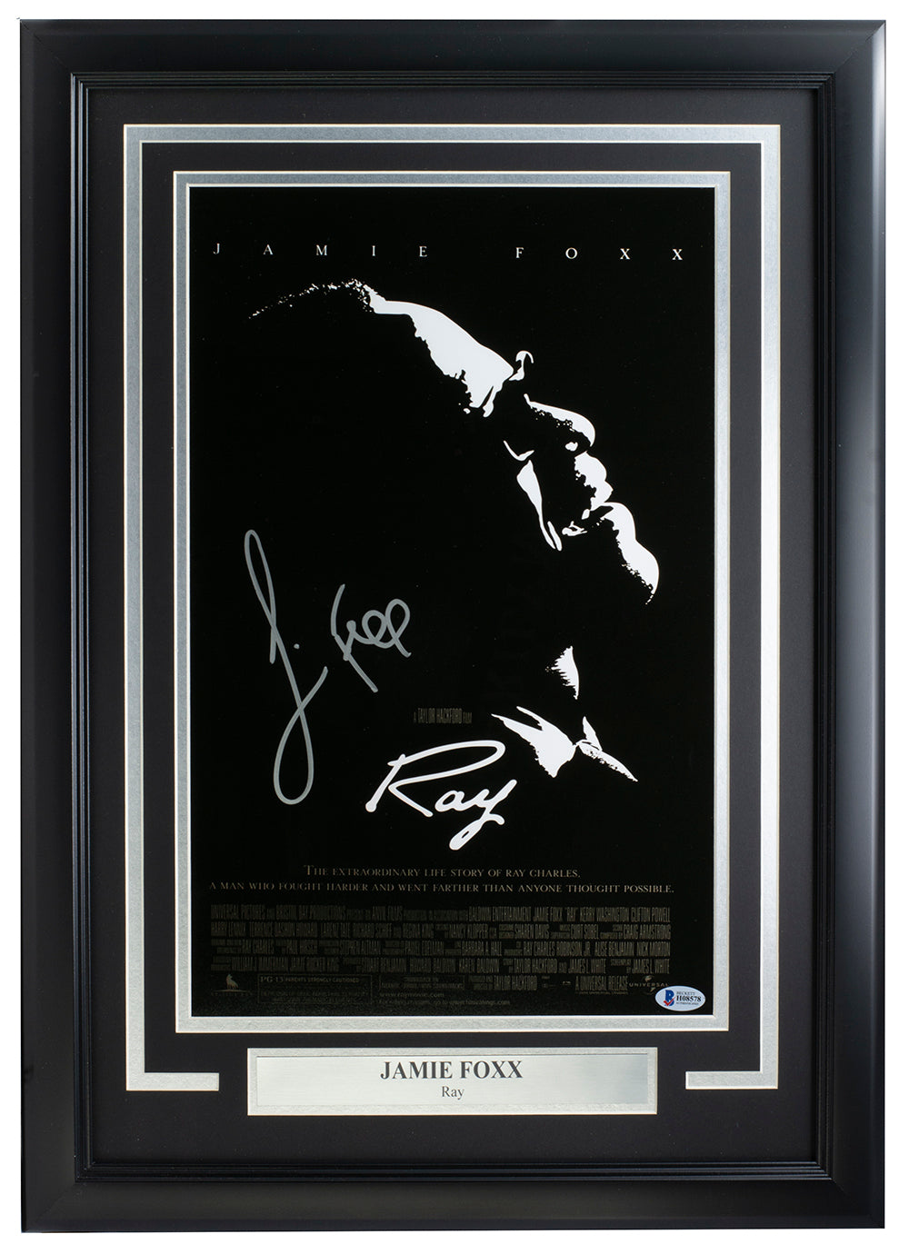 Jamie Foxx Autographed Signed 11x17 Ray Movie Poster with BAS Hologram COA - Limited Edition Collectible for Fans, Movie Memorabilia, Home Theater Decor, Gift for Film Enthusiasts