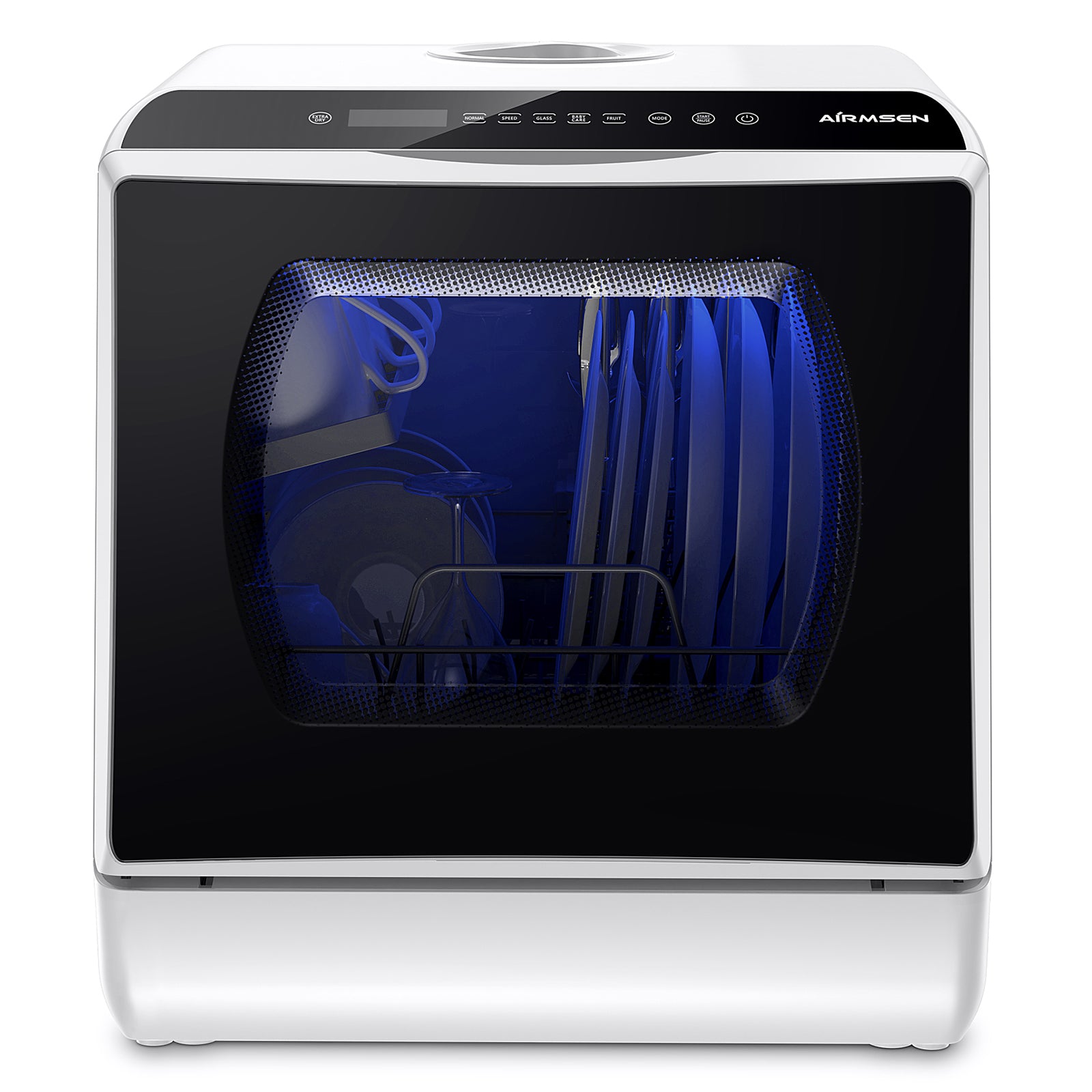 Portable Countertop Dishwasher with 5L Built-in Water Tank - Compact & Energy Efficient for Small Kitchens, Apartments, RVs, and Dorms