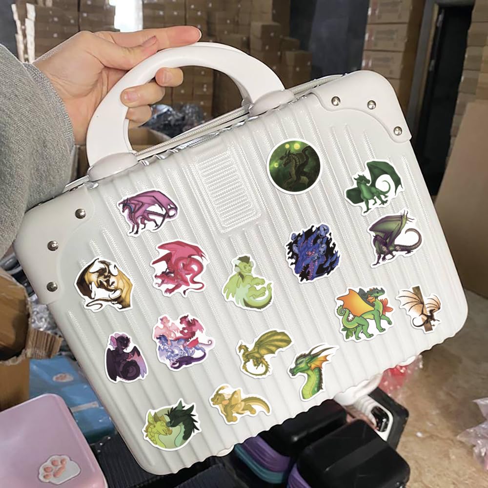 100 Pack Wings of Fire Stickers - Waterproof Vinyl Decals for Water Bottles, Laptops, Skateboards, Phone Cases & Cars - Cute Cartoon Gifts for Kids, Teens & Adults - Perfect for Party Favors, School Supplies & Room Decor