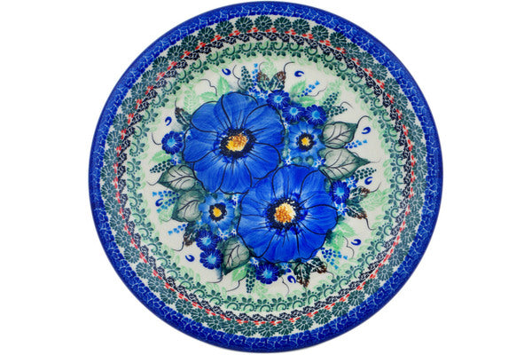10-Piece Azure Passion Dinner Plate Set - Elegant Porcelain Plates for Dining, Entertaining & Special Occasions | Dishwasher & Microwave Safe
