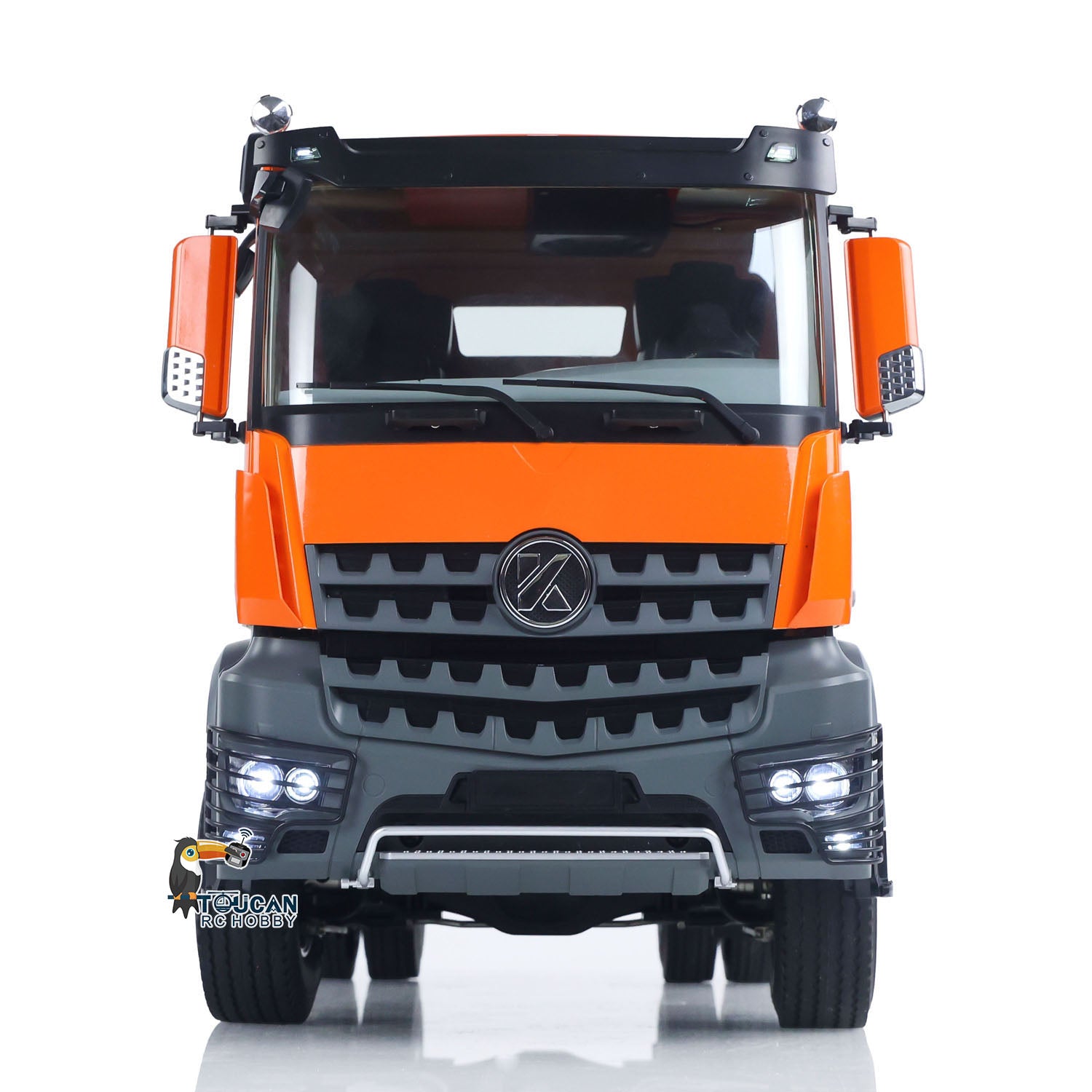 Kabolite 1/14 Scale 4X4 RC Tractor Truck with 3 Axles, Electric Lifting Dump Trailer, 2-Speed RTR Remote Control Hobby Model - Perfect for Off-Road Adventure & Construction Site Play