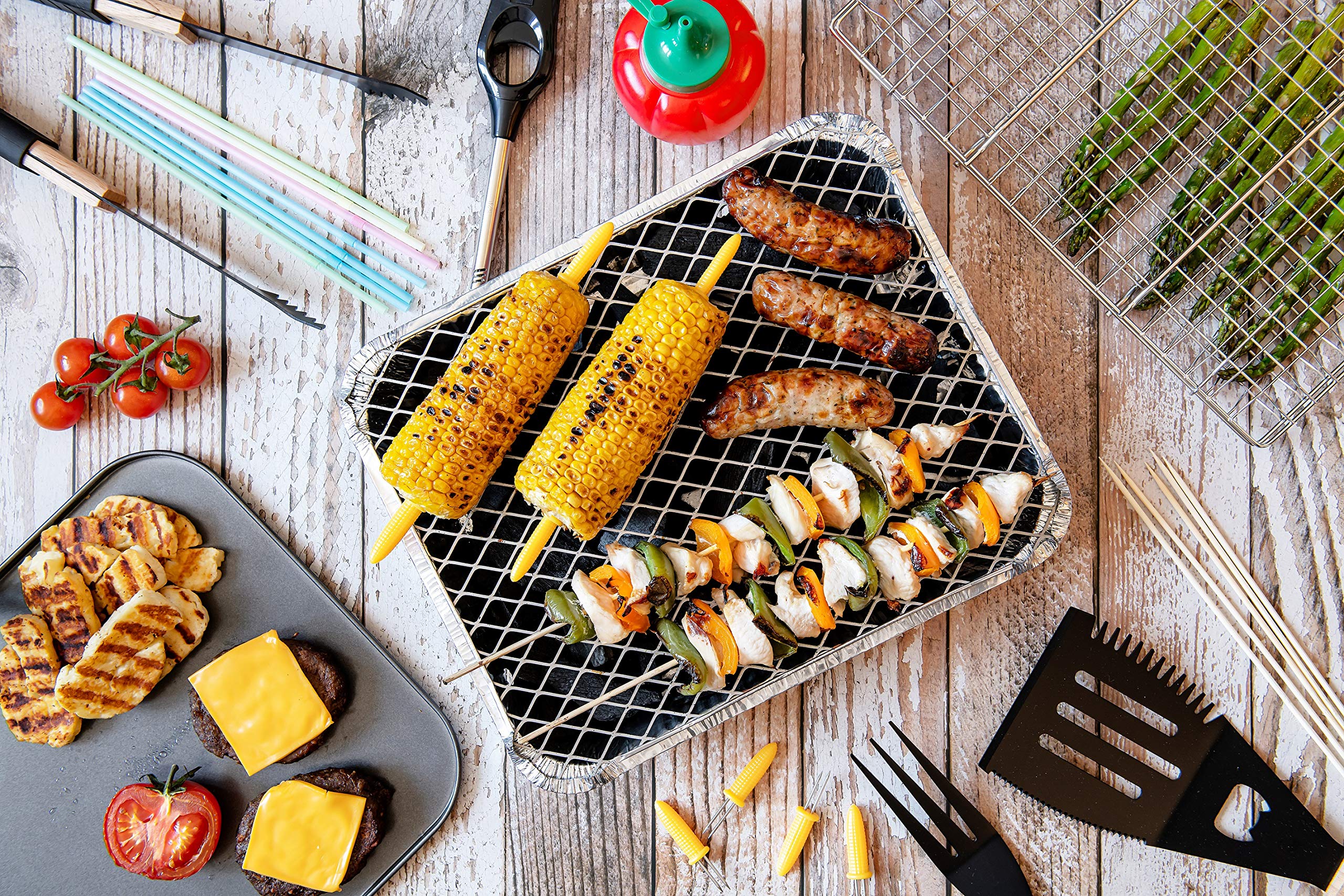 Stainless Steel Corn Cob Forks - Pack of 12 Skewer Style Corn Holders for BBQ, Grilling & Parties | Perfect for Summer Cookouts, Picnics & Buffet Dining