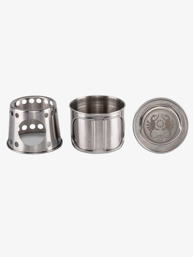 Petromax Portable Camping Stove Cup - Durable Stainless Steel Outdoor Cooking Gear for Backpacking, Hiking & Survival - Perfect for Boiling Water & Cooking Meals in the Wild