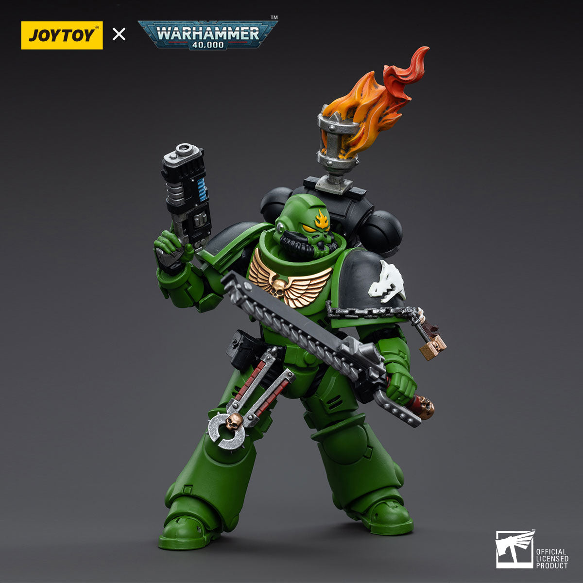 1/18 JOYTOY 3.75 Inch Warhammer 40K Salamanders Space Marines Intercessors Action Figure Set (4pcs) - Perfect for Collectors, Tabletop Gaming & Display Scenes