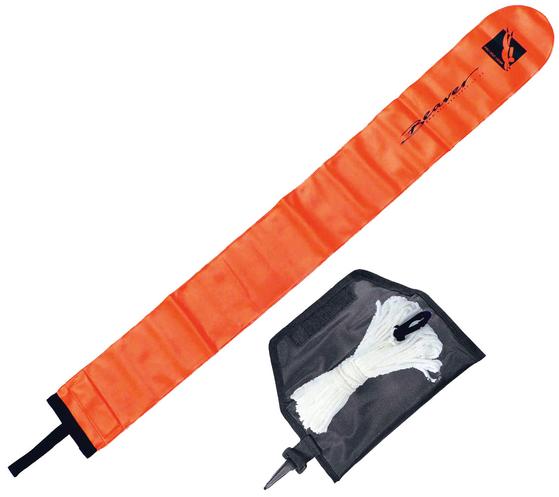 Beaver Delayed Surface Marker Buoy - Scuba Diving Safety Equipment for Underwater Navigation & Emergency Signaling | Perfect for Recreational & Technical Divers
