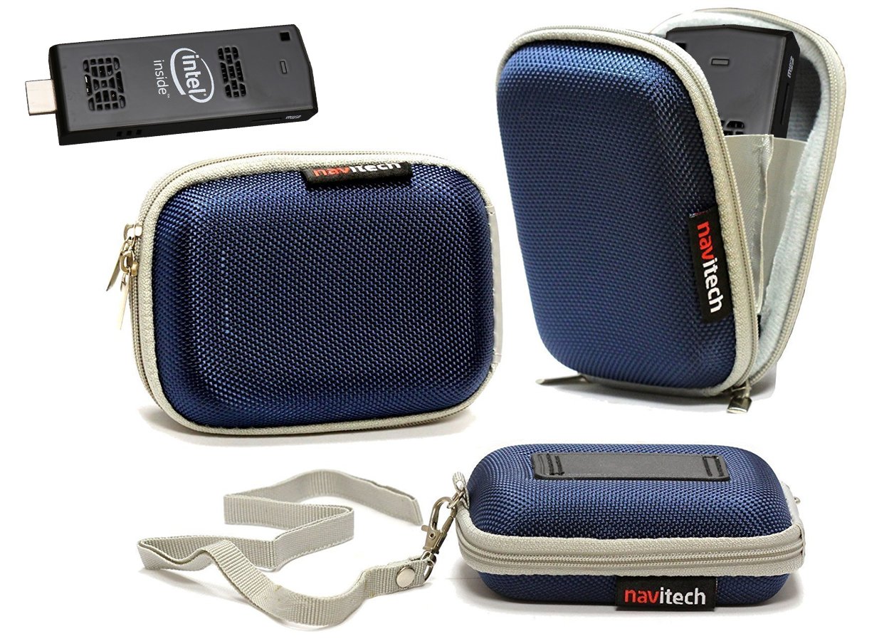 Navitech Dark Blue Hard Protective Case for Lenovo Ideacentre Stick 300 Mini PC - Shockproof Cover for Travel, Office & Home Entertainment Use