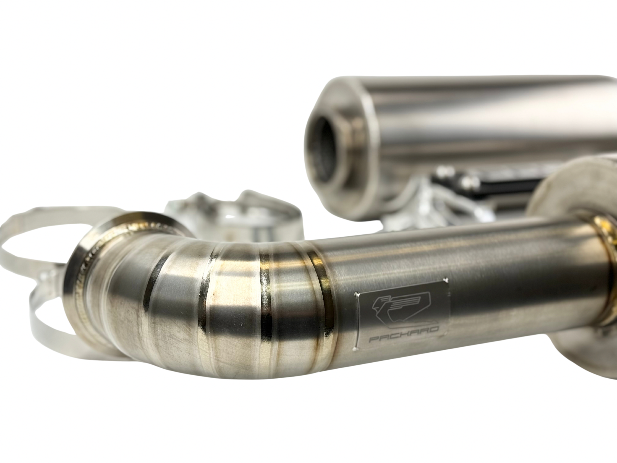 Packard Performance 3 Titanium Turbo Back Exhaust System - Dual Muffler for Can-Am X3 UTV - High-Performance Upgrade for Off-Road Racing & Dune Bashing