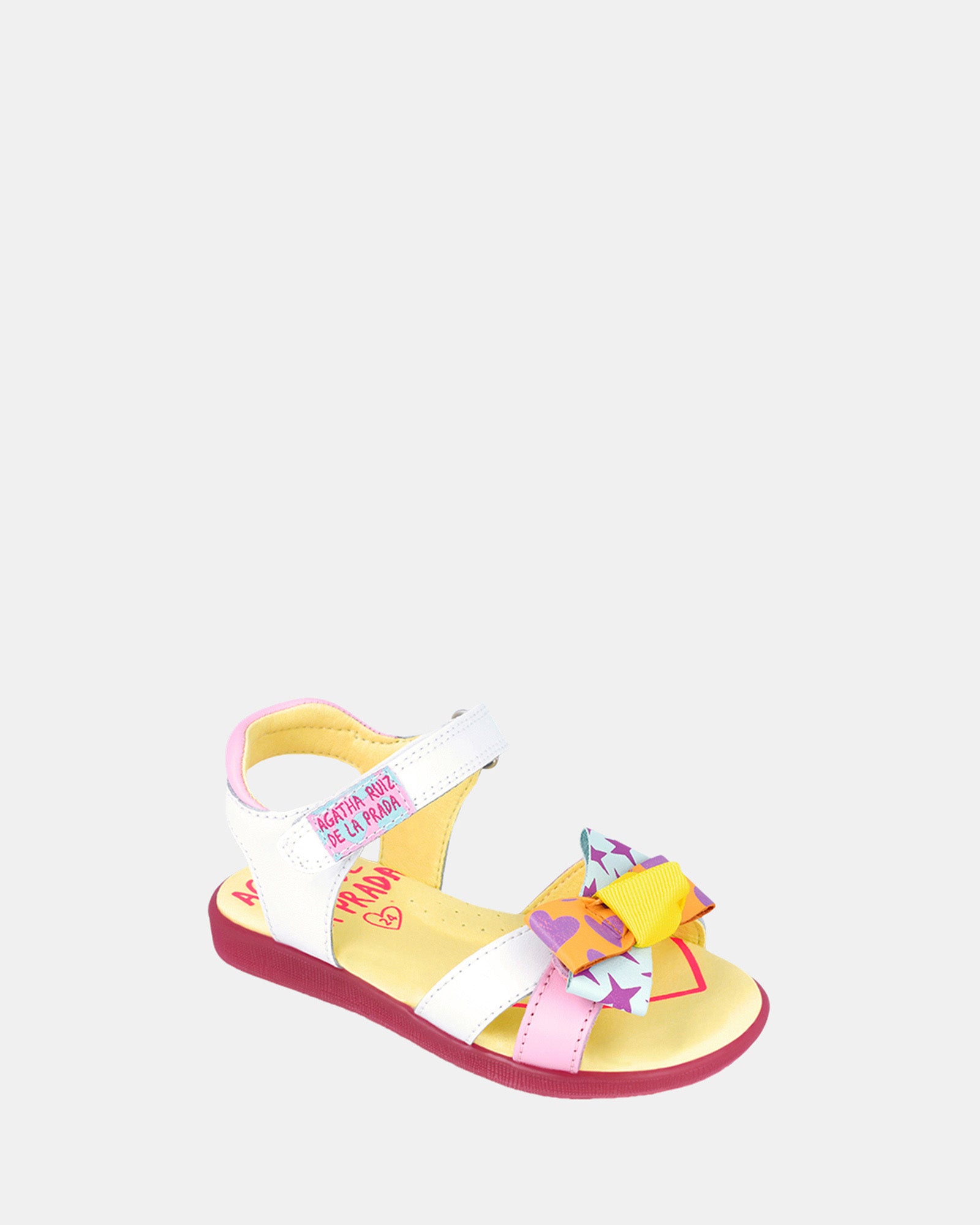 Aitana Women's Bow Sandal 242961 - Comfortable White & Multicolor Summer Sandals for Beach, Vacation & Casual Outings