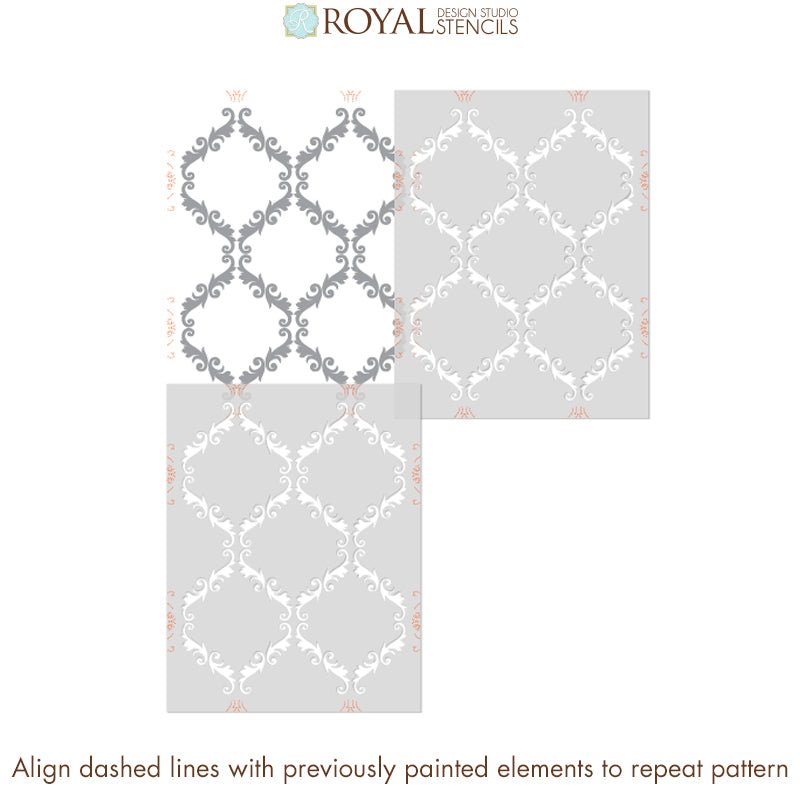 Acanthus Trellis Wall Stencil - Reusable DIY Decorative Painting Template for Home & Garden Décor | Perfect for Walls, Furniture, and Fabric Projects