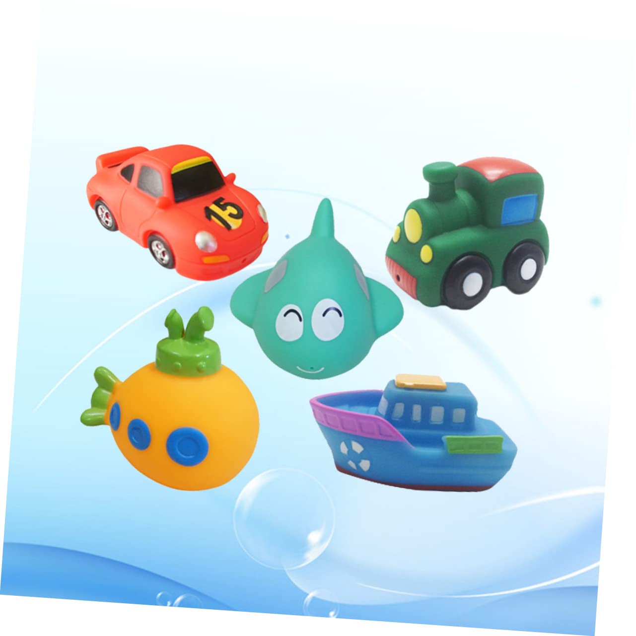 UPKOCH 15 Pcs Bathtime Toys for Kids - Fun Bath Tub Toys Set for Toddlers & Children - Waterproof Floating Bath Toys for Boys & Girls - Perfect for Bathtime Play & Sensory Development