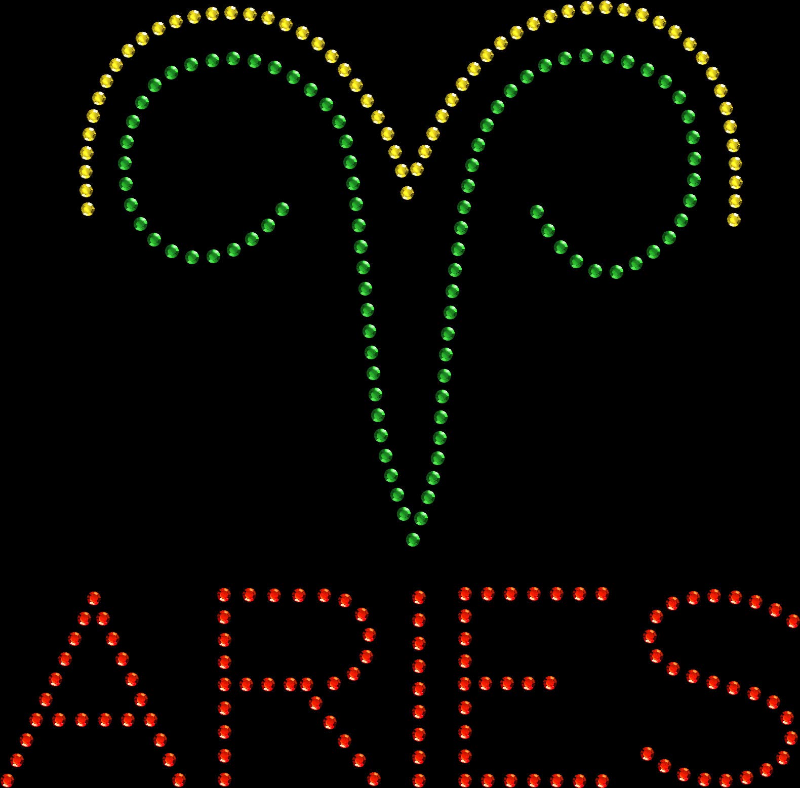Rhinestone Iron On Transfer DIY Zodiac Bling Aries - Sparkle Decal for T-Shirts, Hoodies, Bags | Perfect for Custom Apparel, DIY Crafts & Personalized Gifts