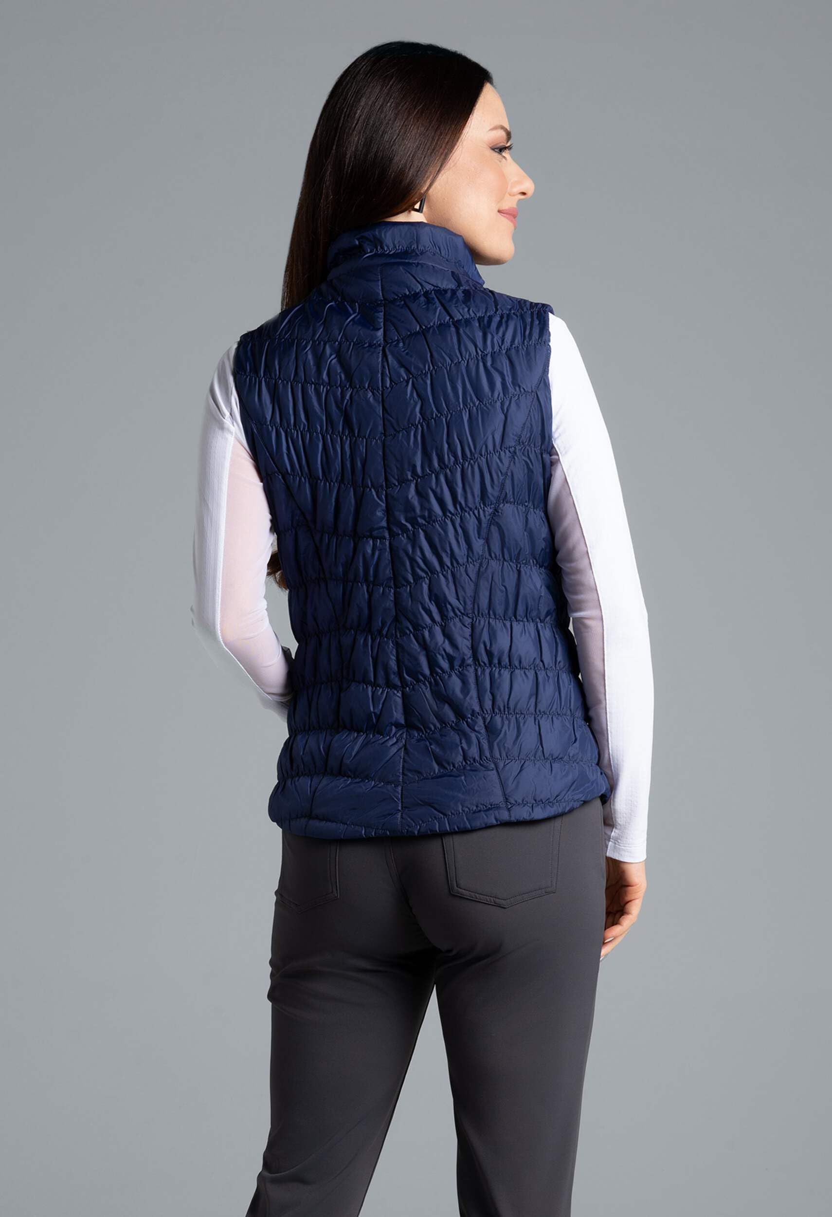 IBKUL Women's Lightweight Warm Sleeveless Vest - Breathable Solid Puffer Jacket for Outdoor Hiking, Running & Winter Layering