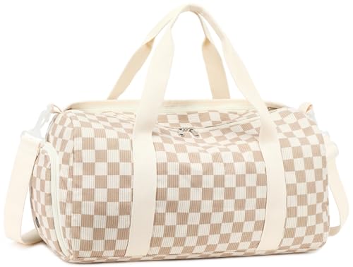Corduroy Brown white check