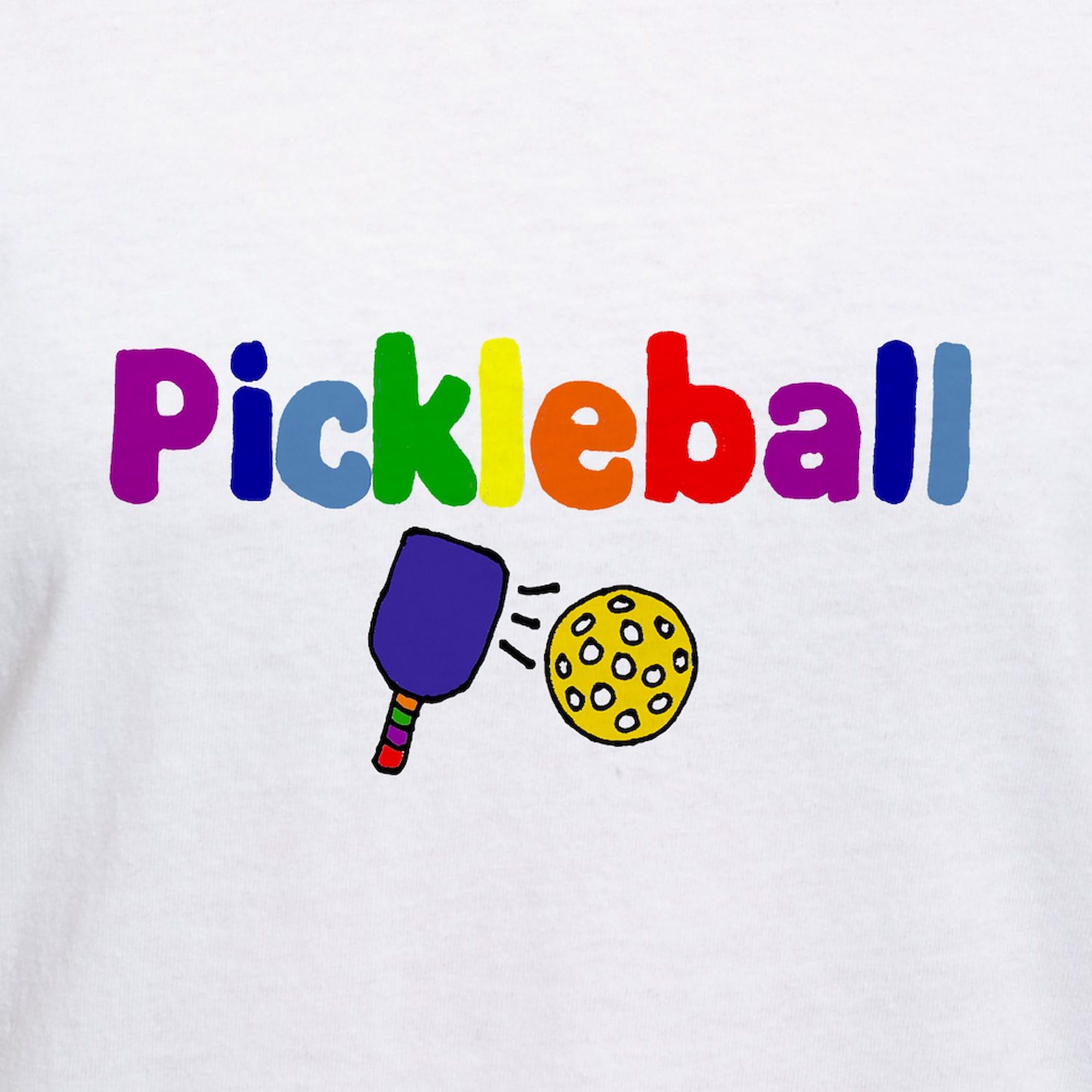 Women's Cotton V-Neck Pickleball Art T-Shirt by CafePress | Funny Graphic Tee for Pickleball Lovers & Players | Perfect for Games, Tournaments & Casual Wear