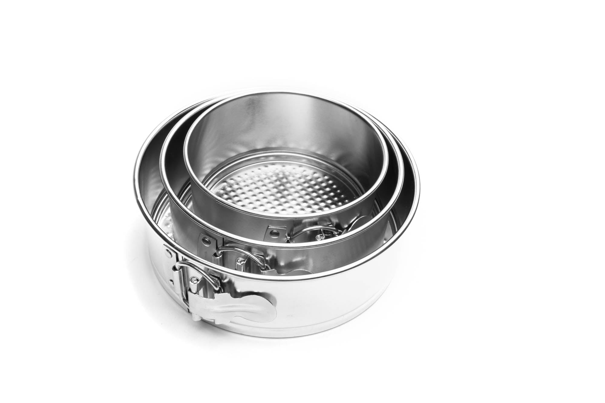 Fox Run 3-Piece Mini Springform Pan Set - Non-Stick Baking Pans for Cheesecake, Tarts & Desserts - Perfect for Home Bakers & Small Batch Baking