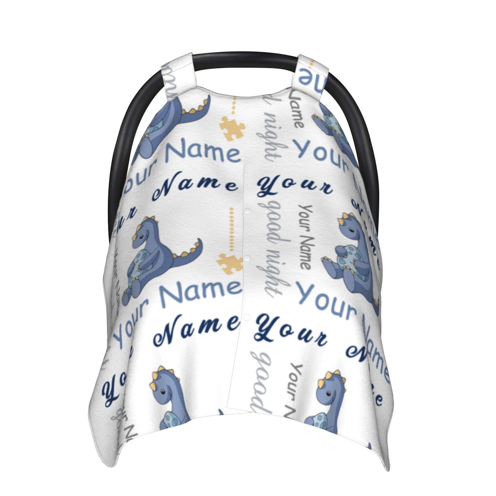 Personalized Baby Car Seat Cover with Name - Custom Infant Car Seat Canopy for Boys & Girls - Soft Nursing Cover for Breastfeeding - Perfect for Travel, Shopping & Daily Outings