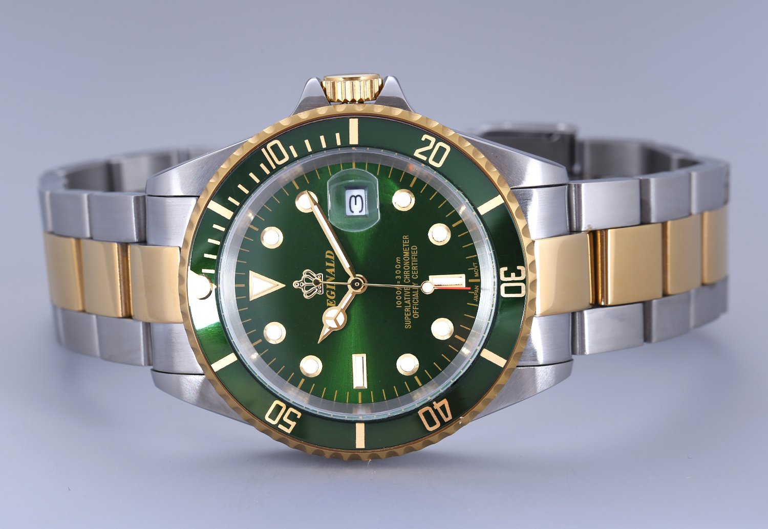 Luxury Men's Watch with Rotatable Bezel & Sapphire Glass - Stainless Steel Silver Tone Quartz Watch with Luminous Hands | Perfect for Business, Formal Events & Everyday Wear