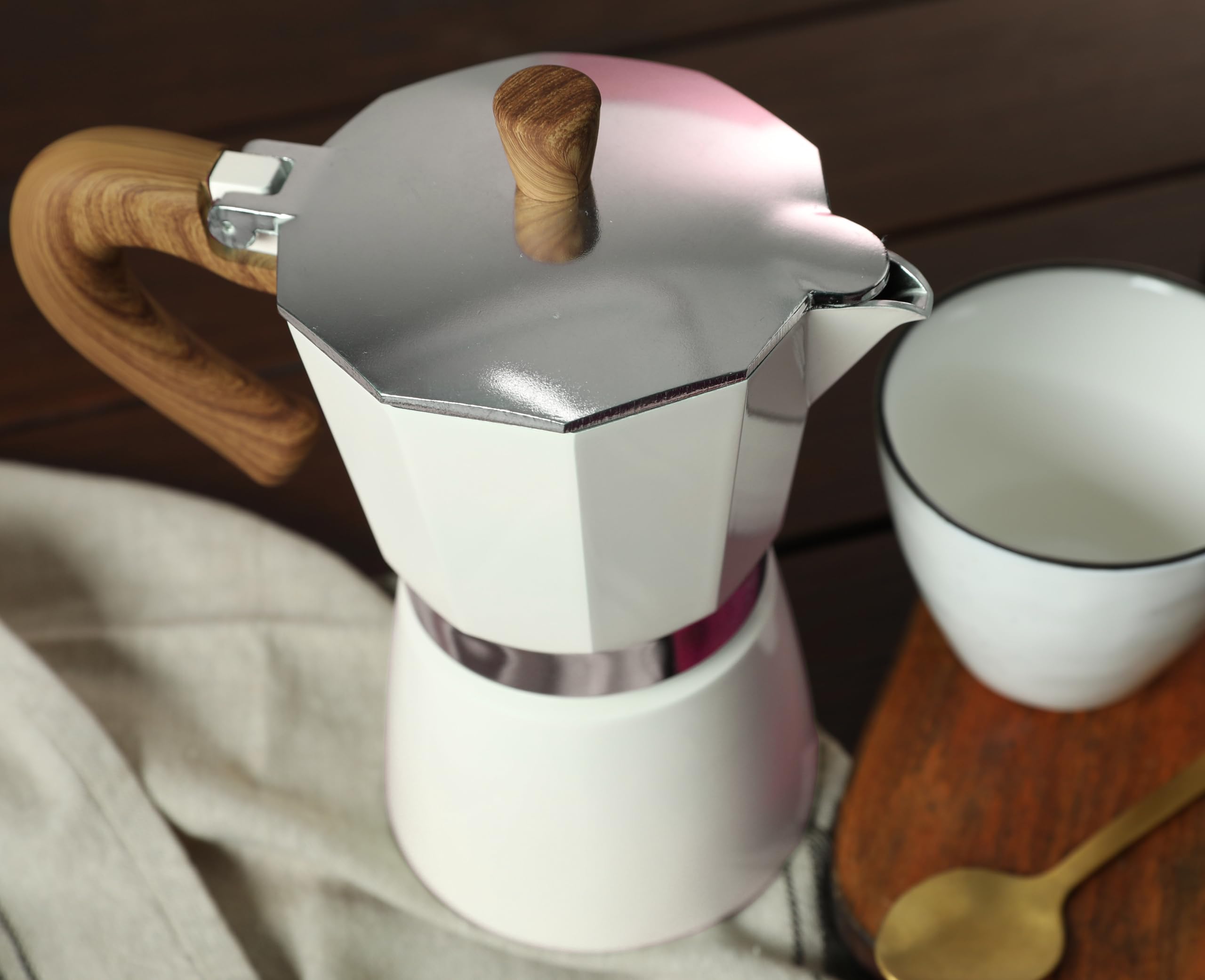AGOGO Milano 6-Cup Stovetop Espresso Maker - Moka Pot & Greca Coffee Maker with Paper Filter for Rich Italian-Style Coffee | Perfect for Home Brewing, Camping & Gifts