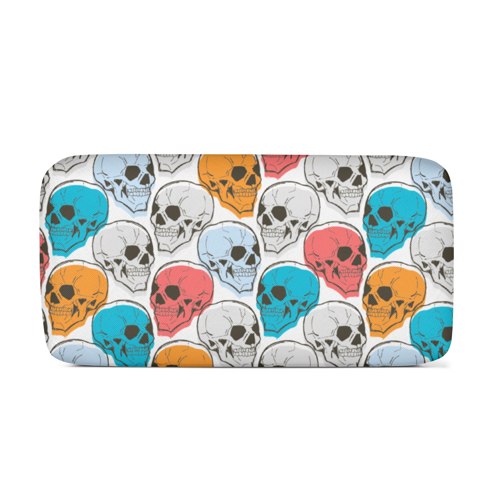Stylish Skull Print Leather Makeup Bag for Women - Gothic Travel Cosmetic Pouch, Perfect for Halloween, Parties & Everyday Use