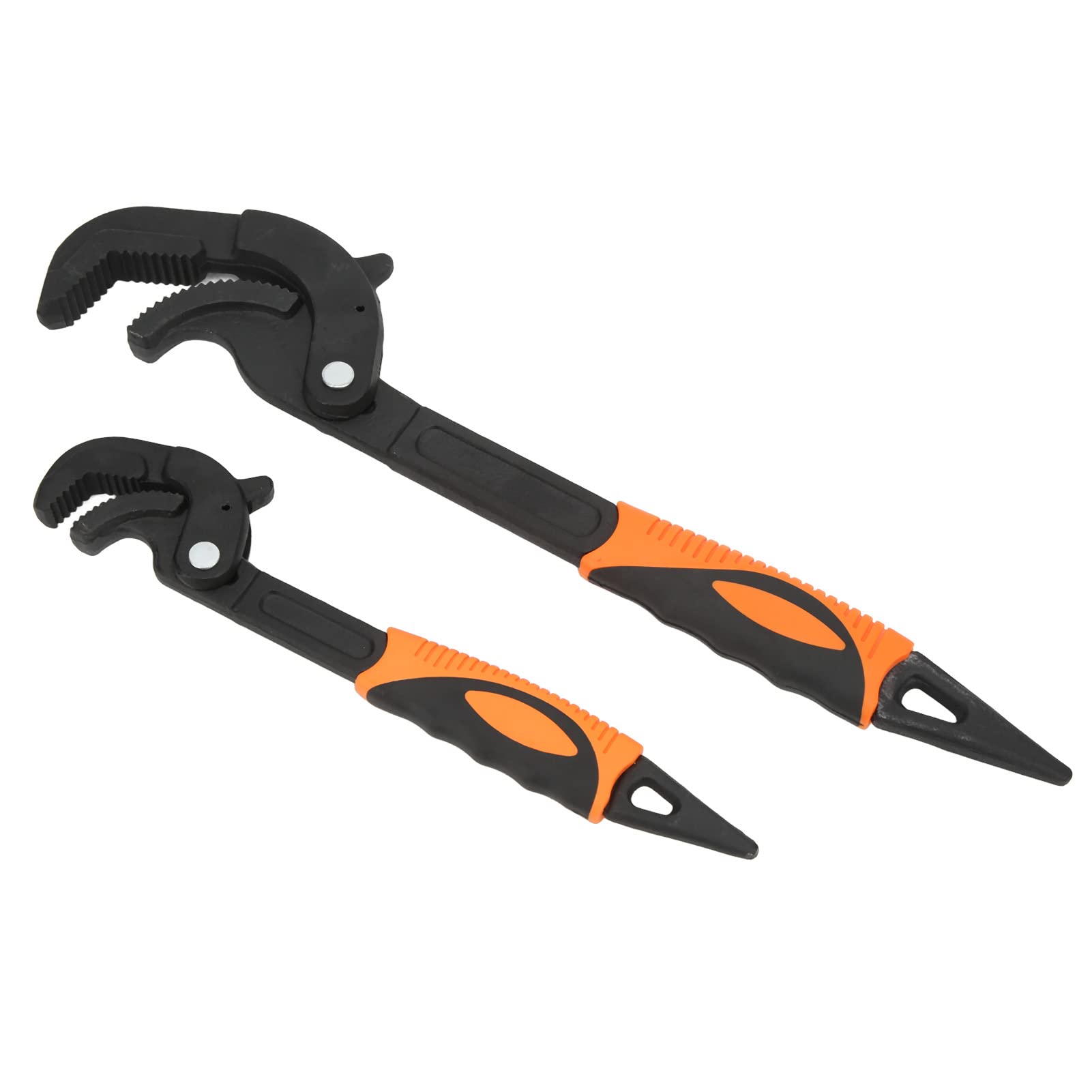 2-Pack Heavy Duty Self-Adjusting Pipe Wrench - Multi-Functional Power Grip Tool for Plumbing, Auto Repair, RV & Yacht Maintenance - Universal Adjustable Spanner for DIY Home Improvement and Professional Use