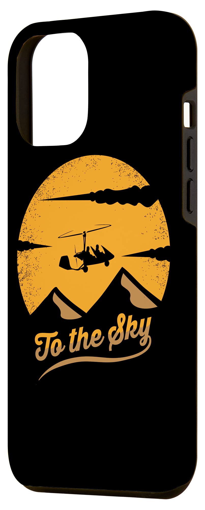 iPhone 12 Pro Max Gyrocopter Design Phone Case - Durable Protective Cover for iPhone 12 Pro Max | Perfect for Outdoor Adventures & Travel Enthusiasts