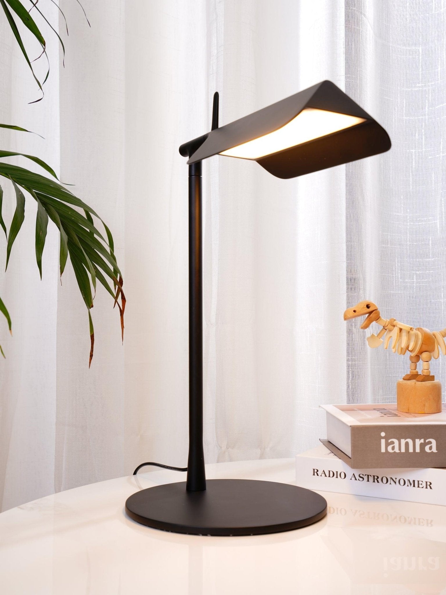 Pivot Ease Adjustable LED Table Lamp with USB Port - Modern Desk Light for Home Office, Bedroom & Study Room - Perfect for Reading, Working & Nightstand Use