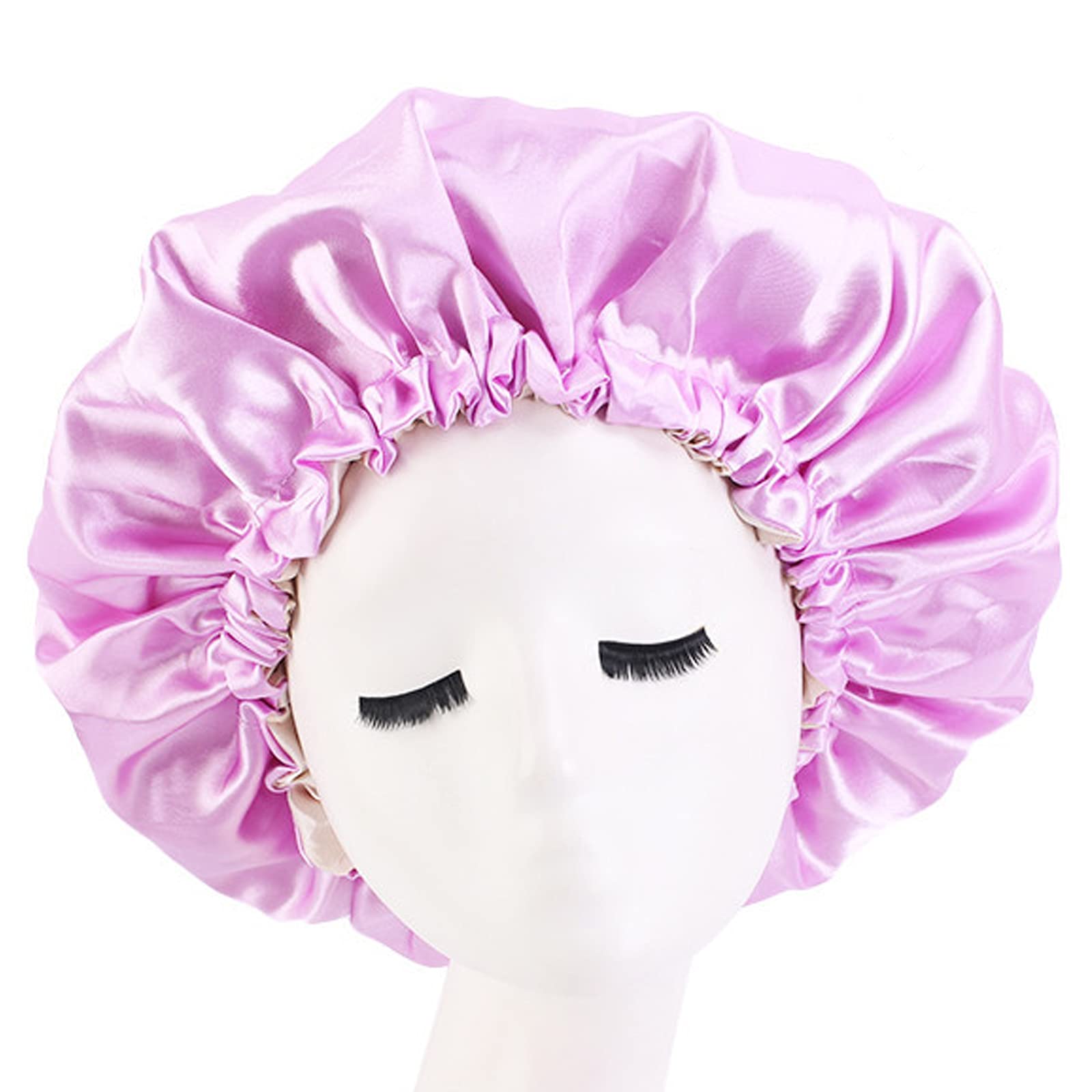 Double Layer Bonnet for Women - Soft & Breathable Sleep Cap for Natural Hair Protection - Perfect for Nighttime, Travel & Home Use