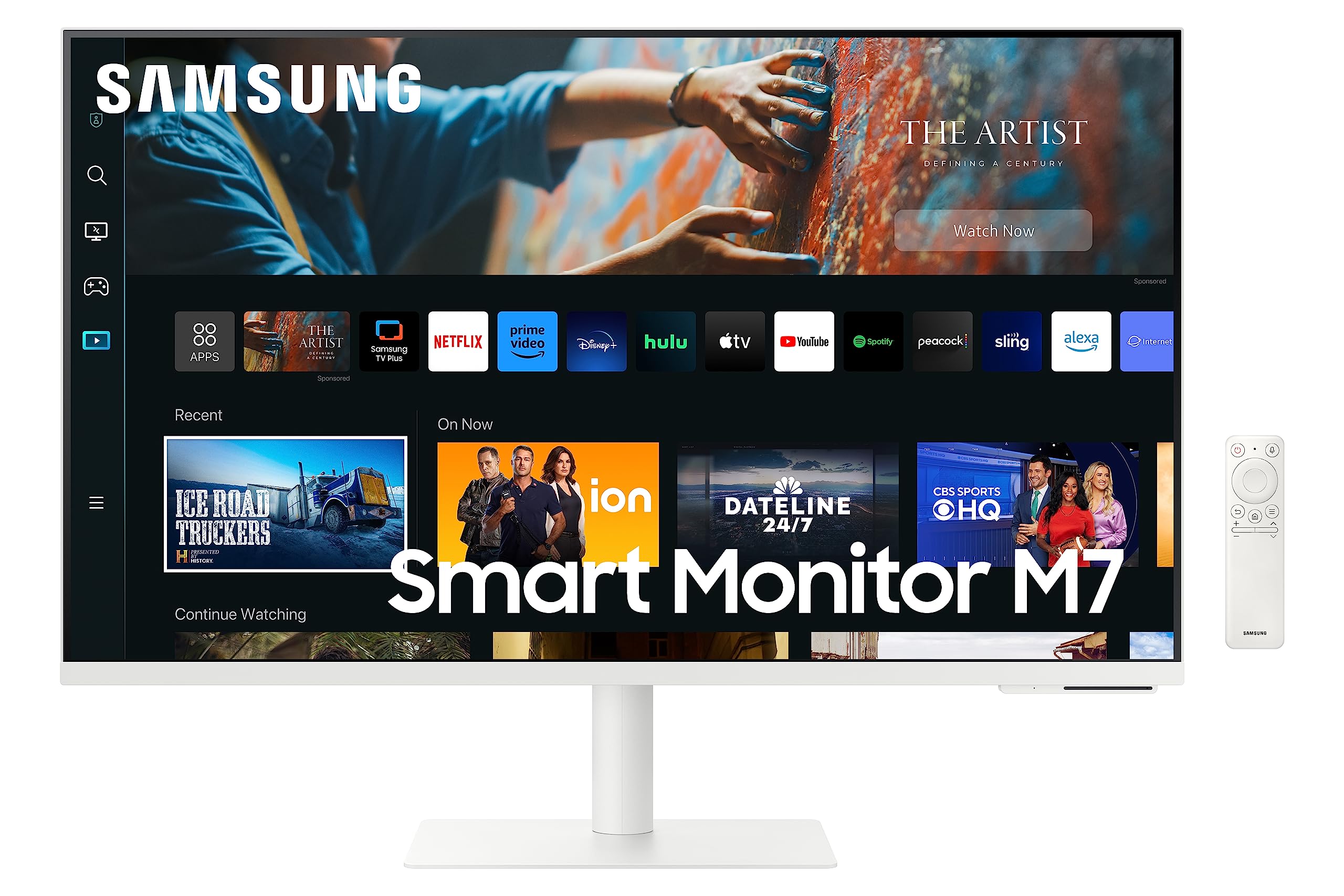 SAMSUNG 32-Inch M70C Series 4K UHD Smart Monitor with Streaming TV, Gaming Hub, Adjustable Stand, Remote PC Access & SlimFit Camera - Perfect for Home Office, Gaming & Entertainment