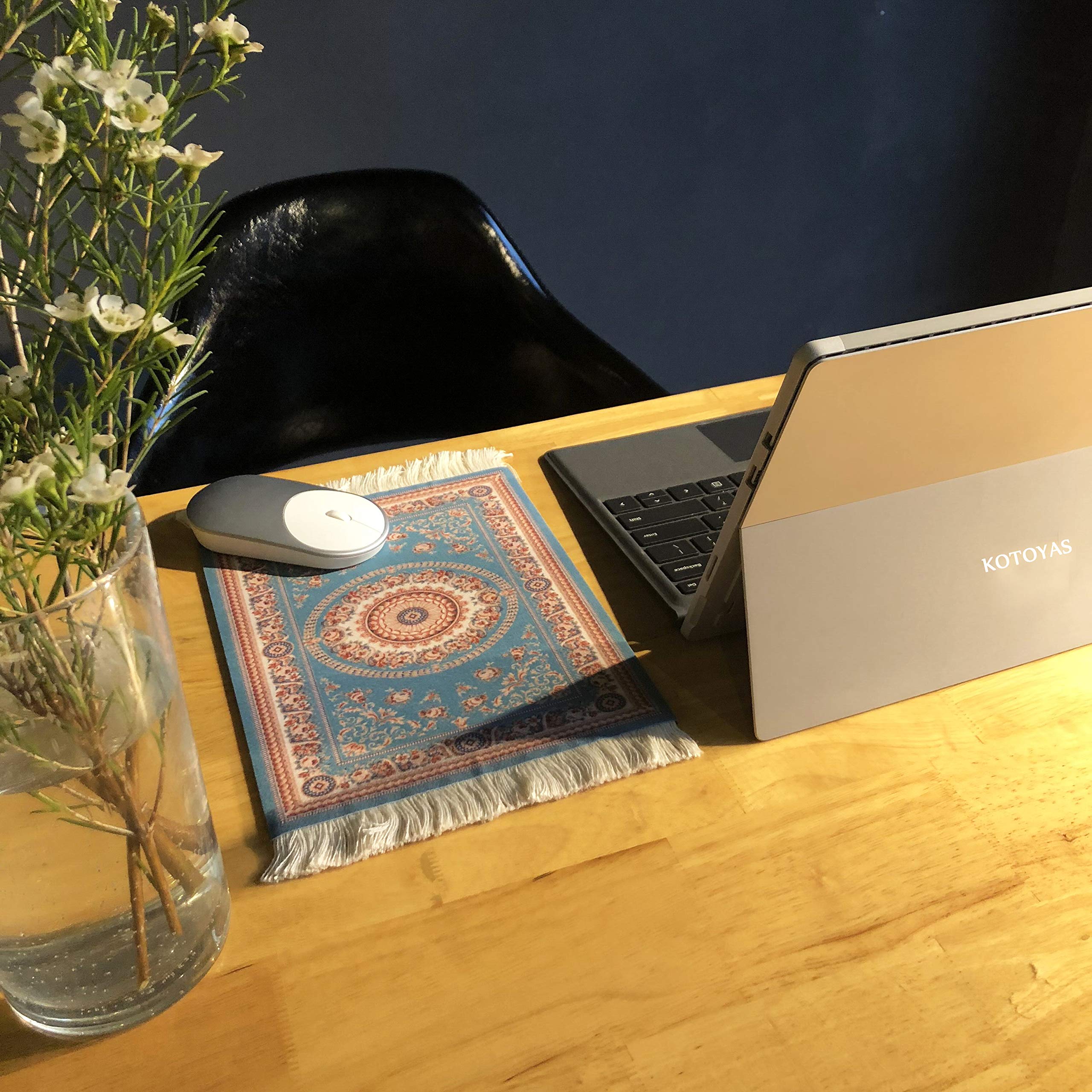 Oriental Carpet Style Mouse Pad - Persian Design Desk Mat with Non-Slip Base for PC & Laptop (Rhine Pattern) | Perfect for Gaming, Office Work & Home Decor