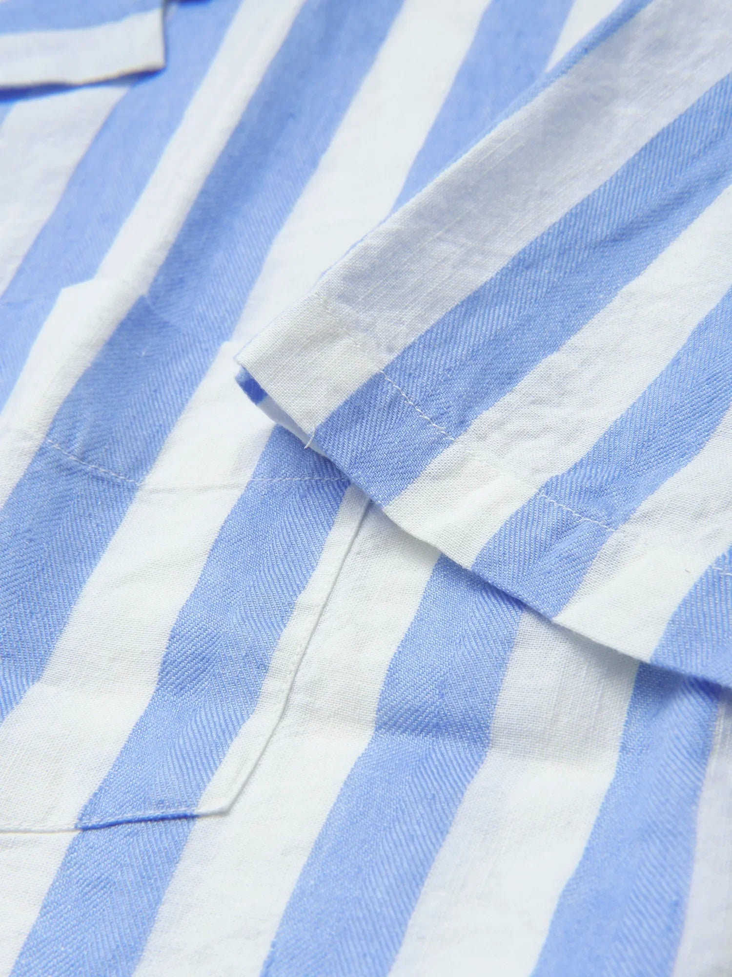 Premium Linen Short Sleeve Shirt for Men - Breathable & Comfortable Casual Wear in Orto Blue - Perfect for Summer Outings, Beach Vacations & Relaxed Office Days