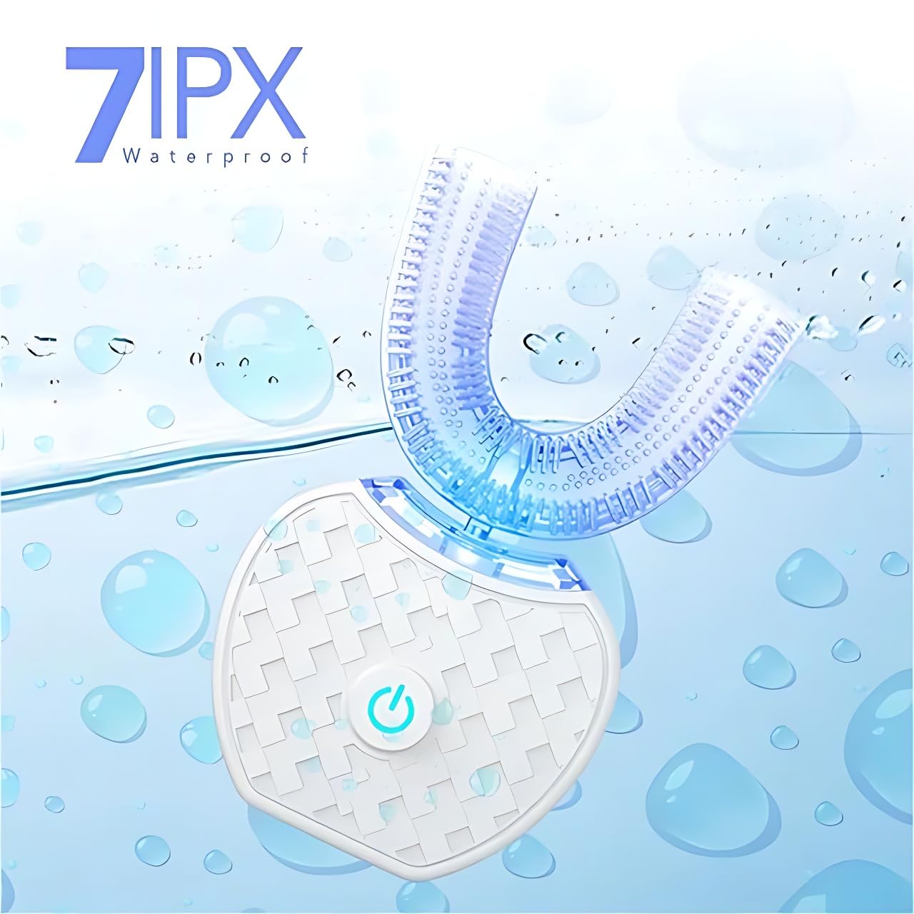 U-Shaped Automatic Toothbrush for Adults - 360° Ultrasonic Teeth Whitening Electric Toothbrush with Wireless Charging & LED Light - IPX7 Waterproof Certified - Perfect for Travel, Home Use, and Oral Care Gifts