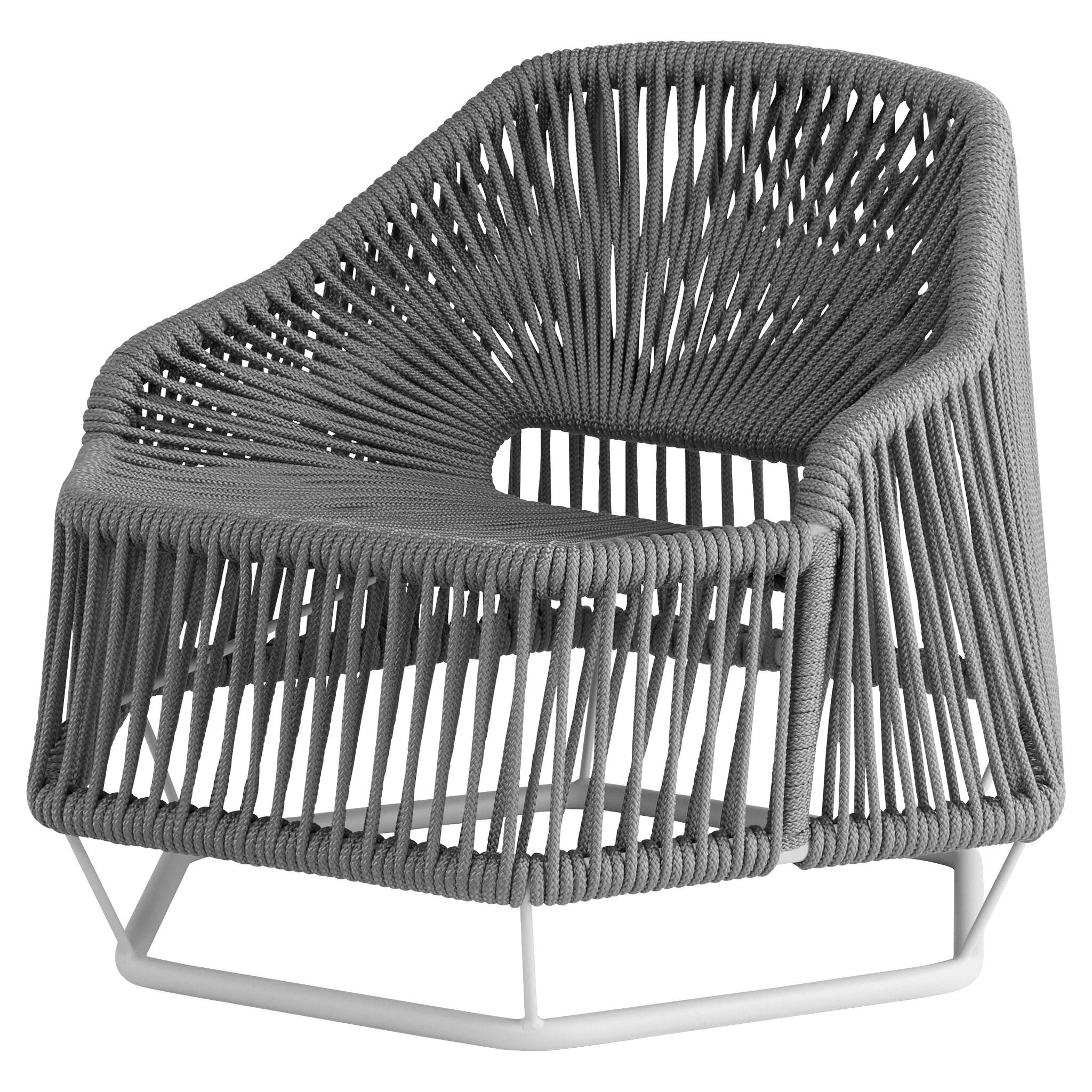 Hexagon Arm Chair by Cyan Design - Modern Grey Accent Chair for Living Room, Bedroom, or Office (Model 11822)
