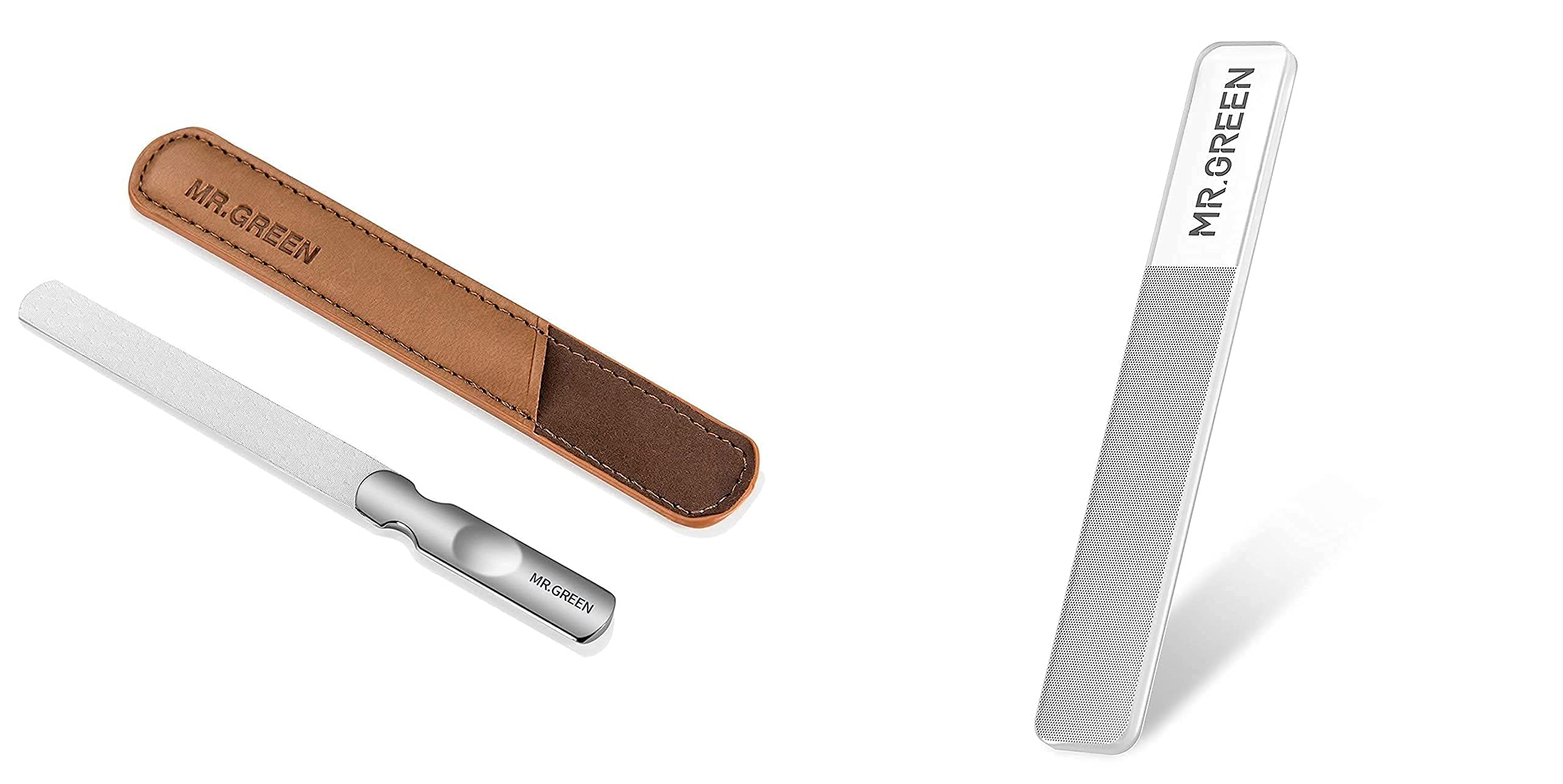 Premium MR.GREEN Nail File Set - Glass Nail File & Buffer for Strong Healthy Nails - Perfect for Manicures, Pedicures & At-Home Nail Care