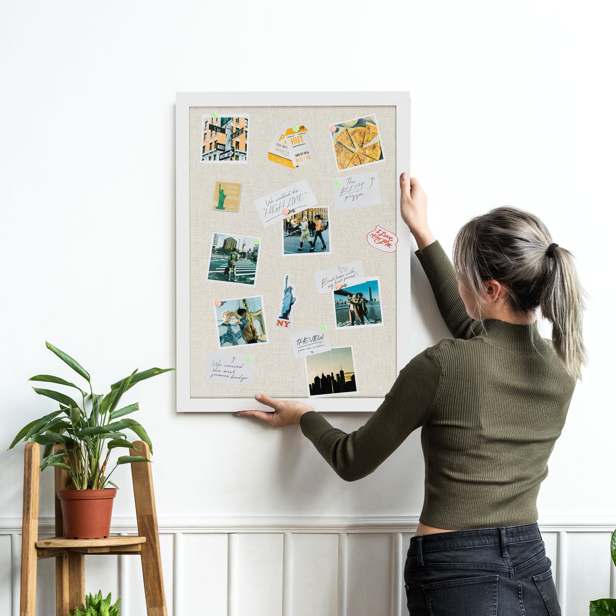 White Cork Bulletin Board 30