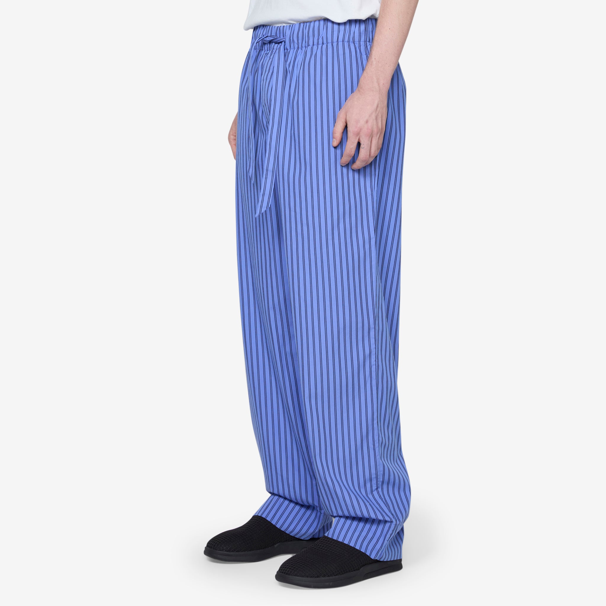 Soft Cotton Poplin Pajama Pants with Boro Stripes - Comfortable Sleepwear for Women & Men - Perfect for Lounging at Home or a Cozy Night's Sleep