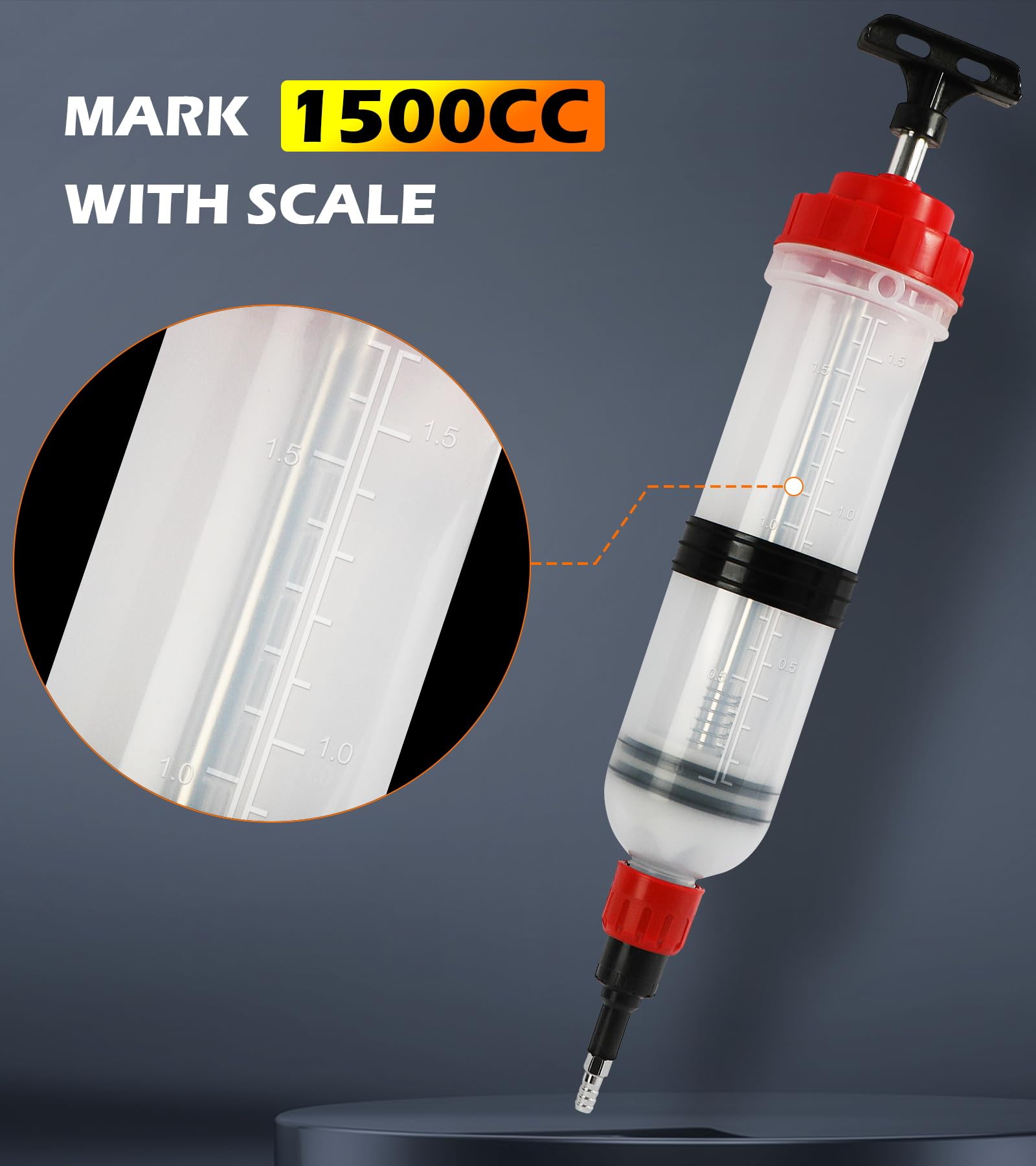 PLAYOCCAR 1500ML Syringe Pumping Tool - High Capacity Liquid Dispenser for Resin, Epoxy, Glue & Adhesives - Perfect for DIY Crafts, 3D Printing & Industrial Applications