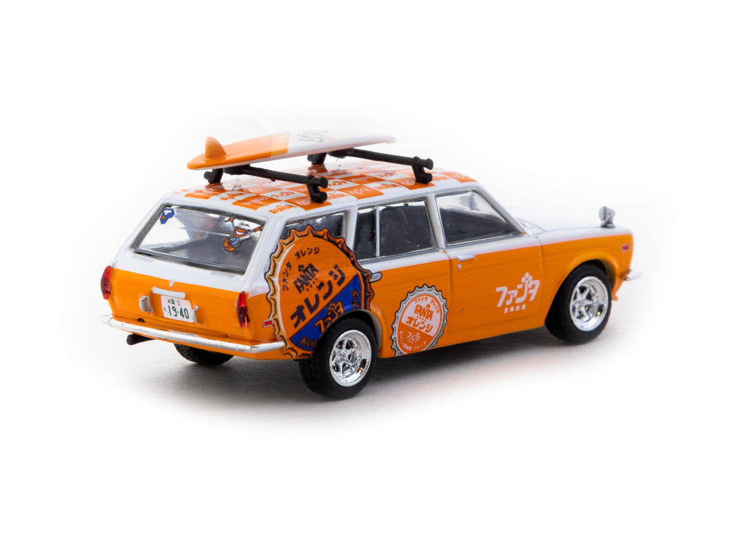 Tarmac Works 1/64 Scale Datsun Bluebird 510 Wagon Diecast Model Car - FANTA GLOBAL64 Collection - Perfect for Collectors, Display, and Racing Scenes