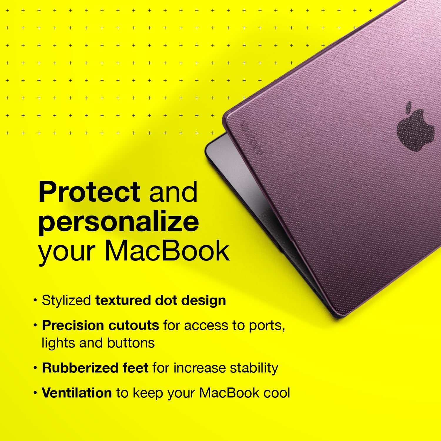 Incase Dots Hardshell Case for MacBook Pro 14 inch (2021-2024 M1/M2/M3/M4) - Protective Lightweight Scratch-Resistant Laptop Cover in Ice Pink - Perfect for Work, Travel & School