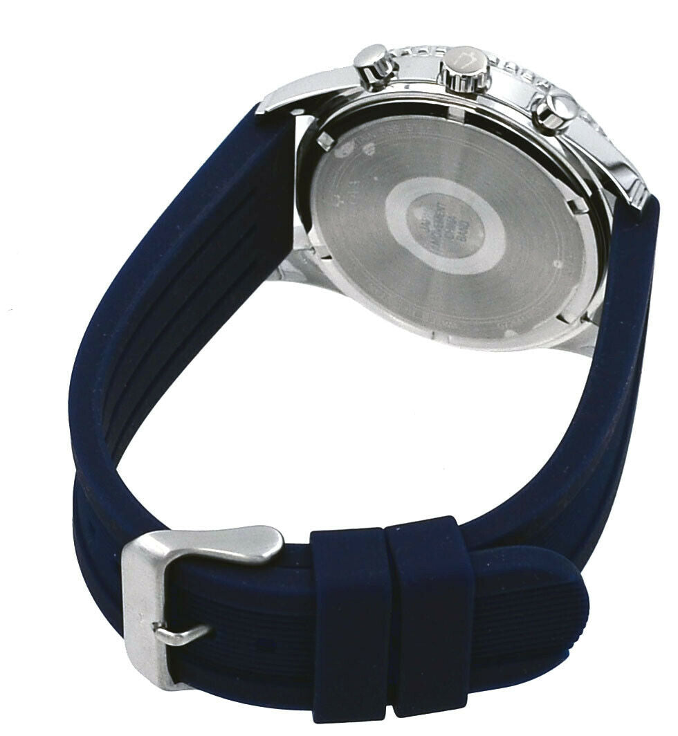 Bulova 96A260 Men's Chronograph Sports Watch - Blue Silicone Band, Blue Dial, Water Resistant | Perfect for Running, Swimming & Outdoor Activities